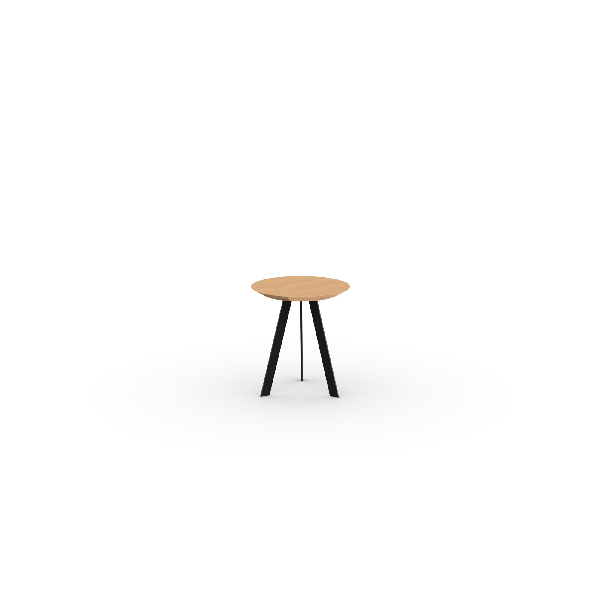 Design Coffee Table | New Co Coffee Table 40 Round Black | Oak hardwax oil natural 3062 | Studio HENK| 