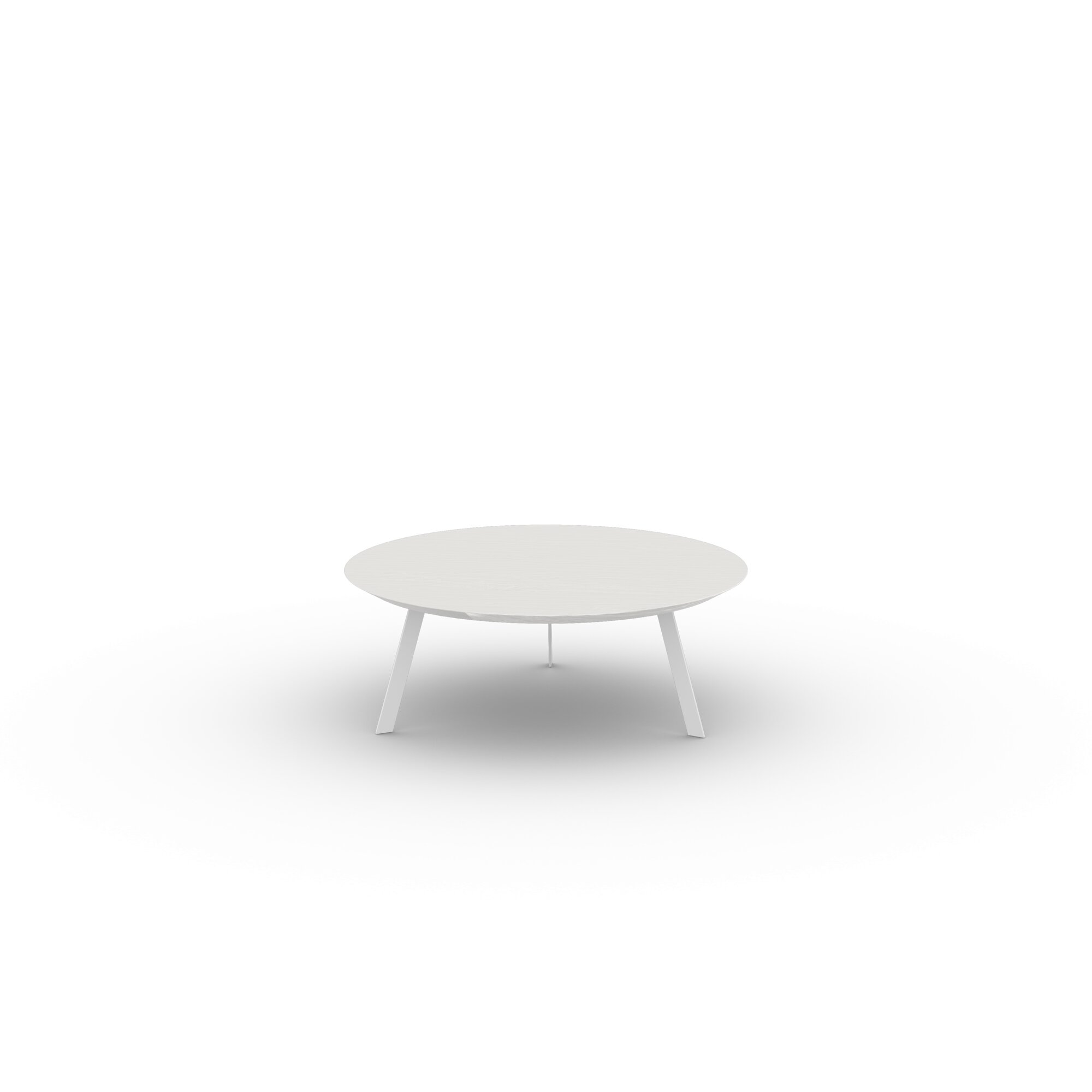 Design Coffee Table | New Co Coffee Table 90 Round White | Oak white lacquer | Studio HENK| 