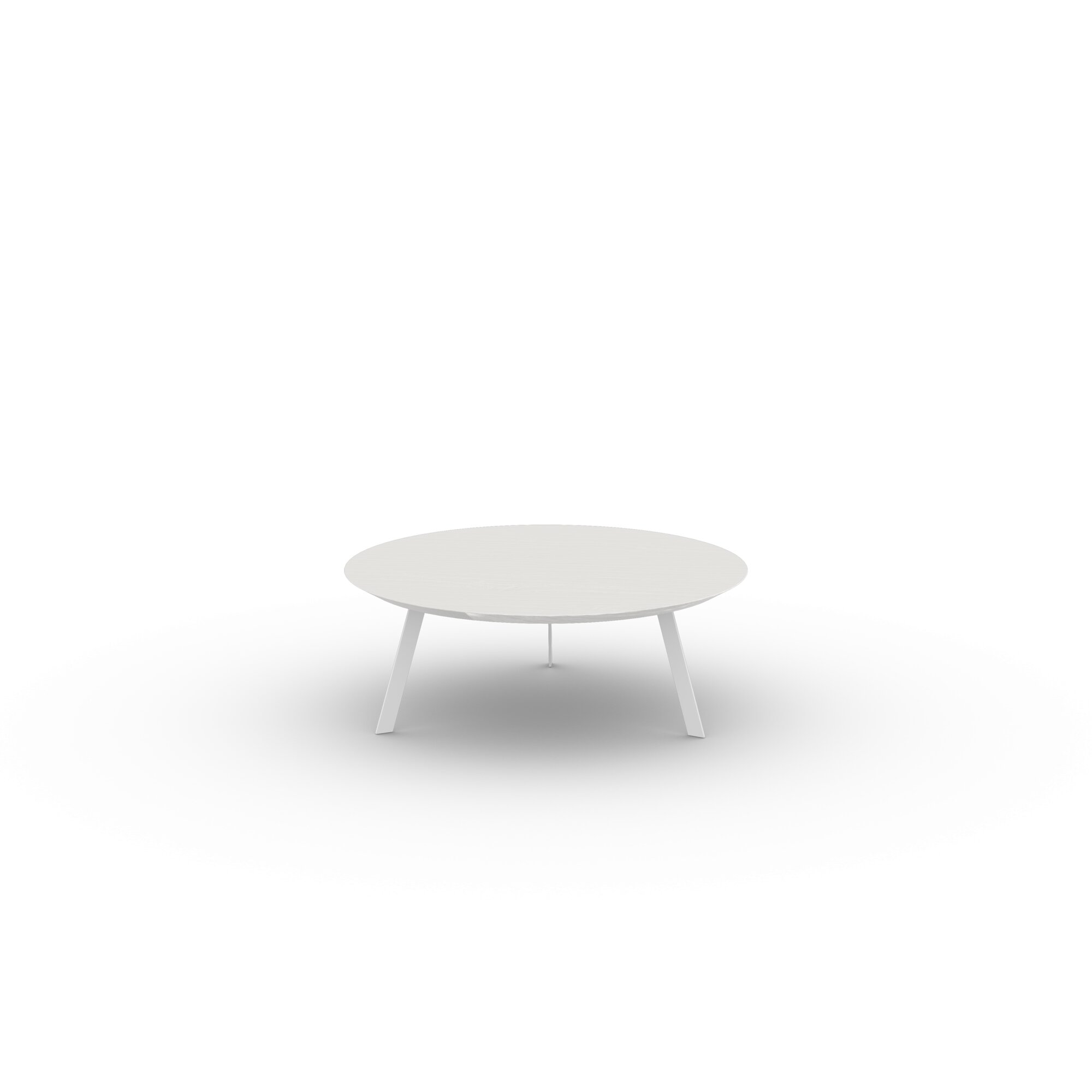 Design Coffee Table | New Co Coffee Table 90 Round White | Oak white lacquer | Studio HENK | 