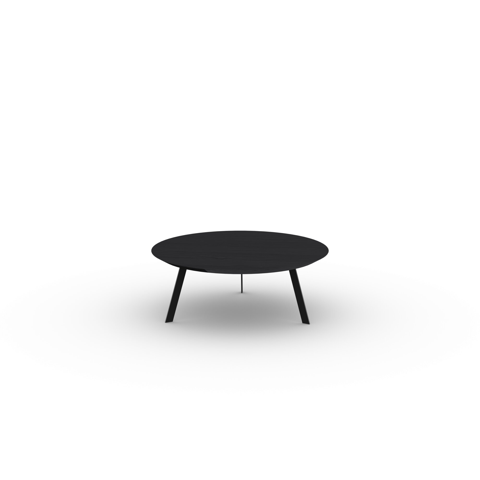 Design Coffee Table | New Co Coffee Table 90 Round Black | Oak black lacquer | Studio HENK| 