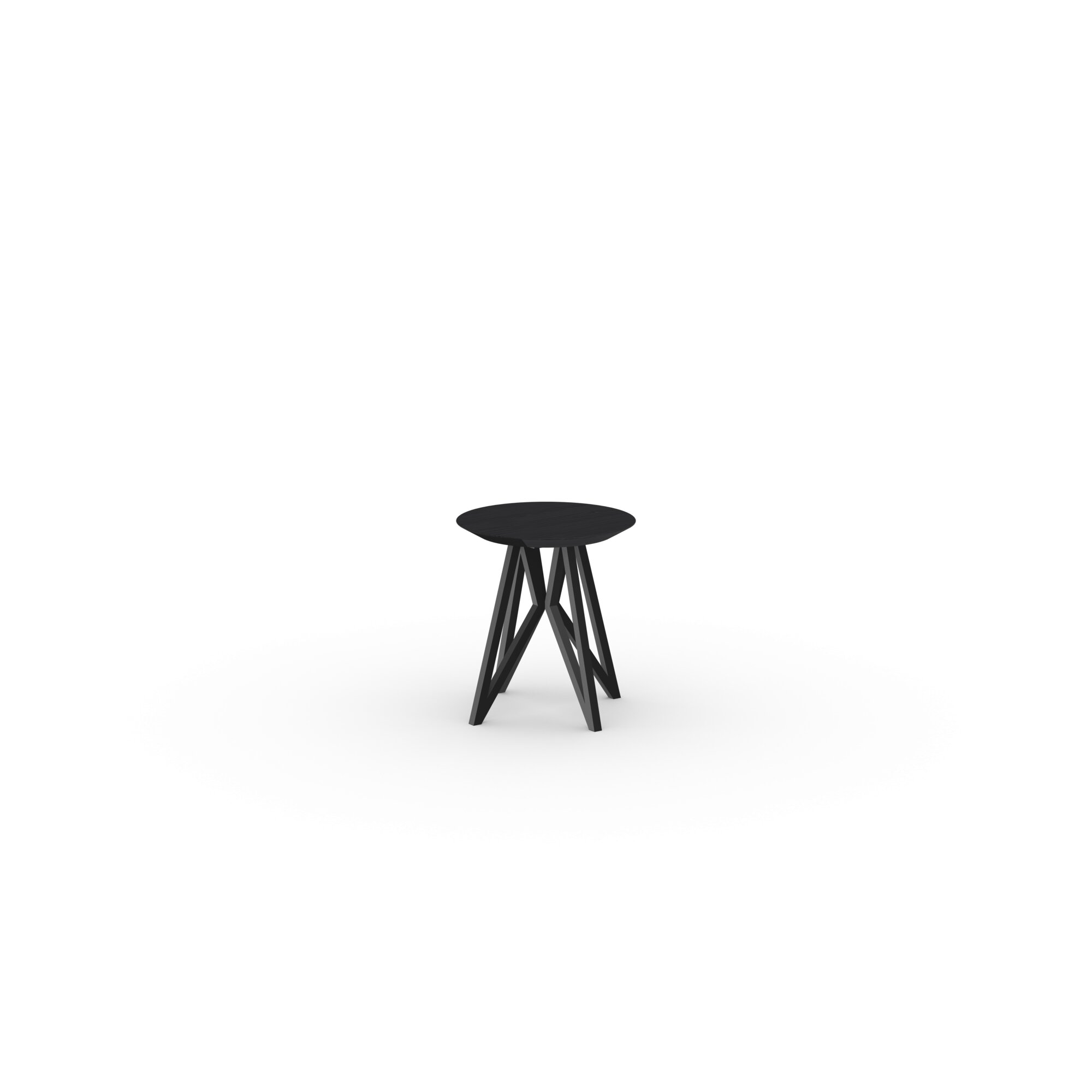 Design Coffee Table | Butterfly Quadpod Coffee Table Black | Oak black lacquer | Studio HENK| 