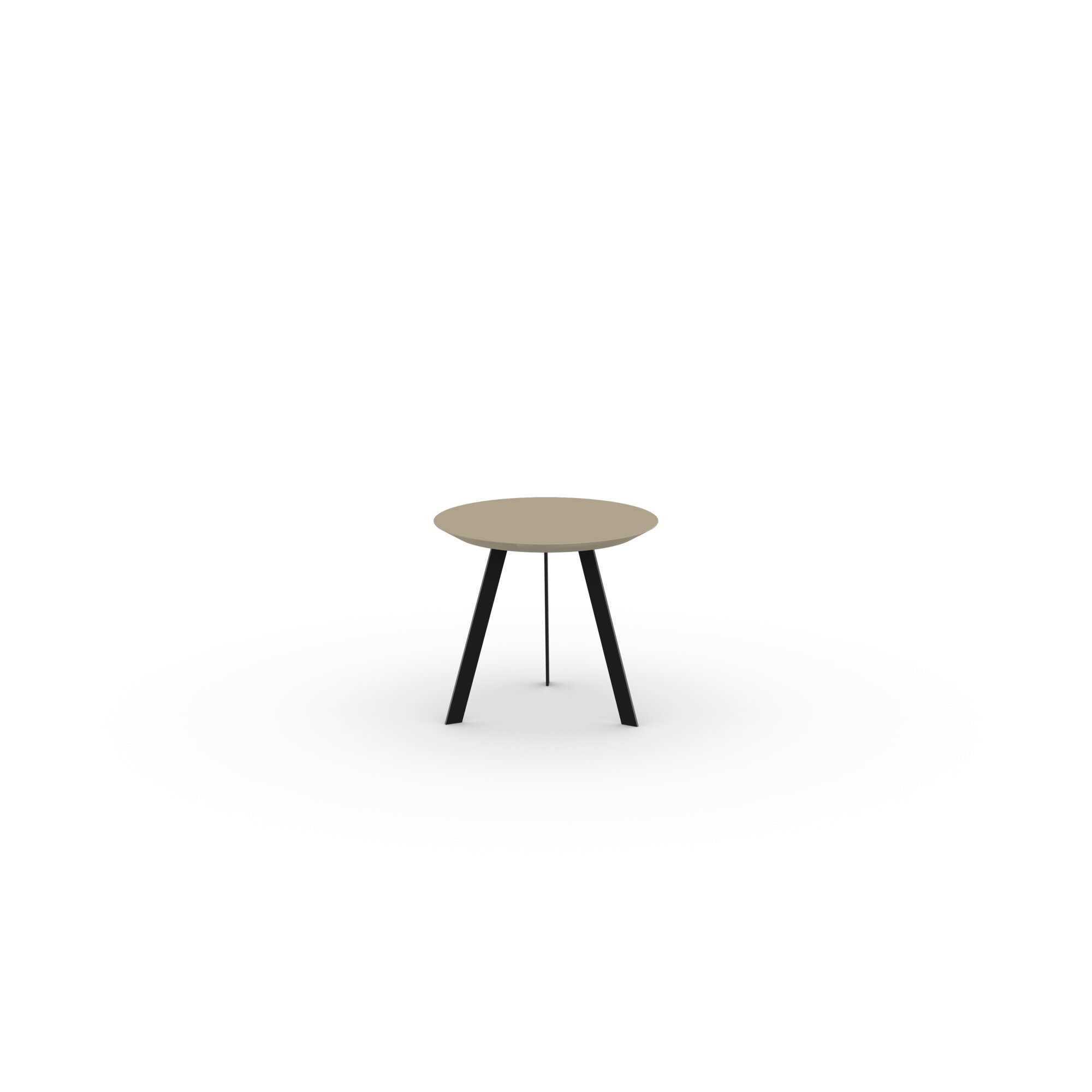 Design Coffee Table | New Co Coffee Table 50 Round Black | HPL Fenix beige luxor | Studio HENK| 