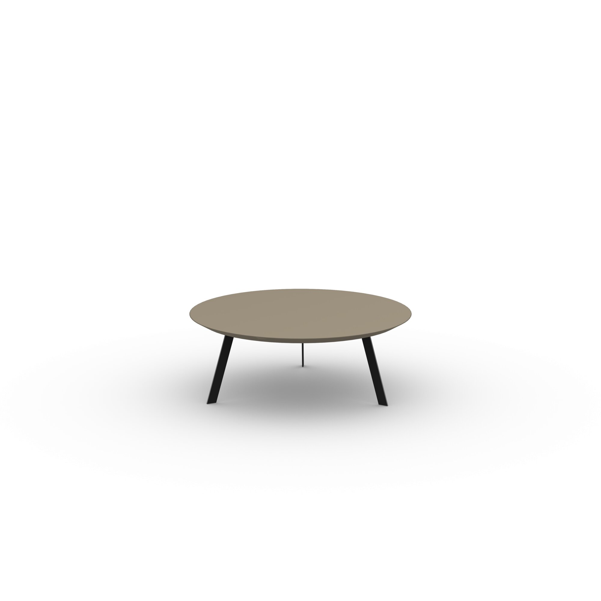 Design Coffee Table | New Co Coffee Table 90 Round Black | HPL Fenix beige luxor | Studio HENK | 
