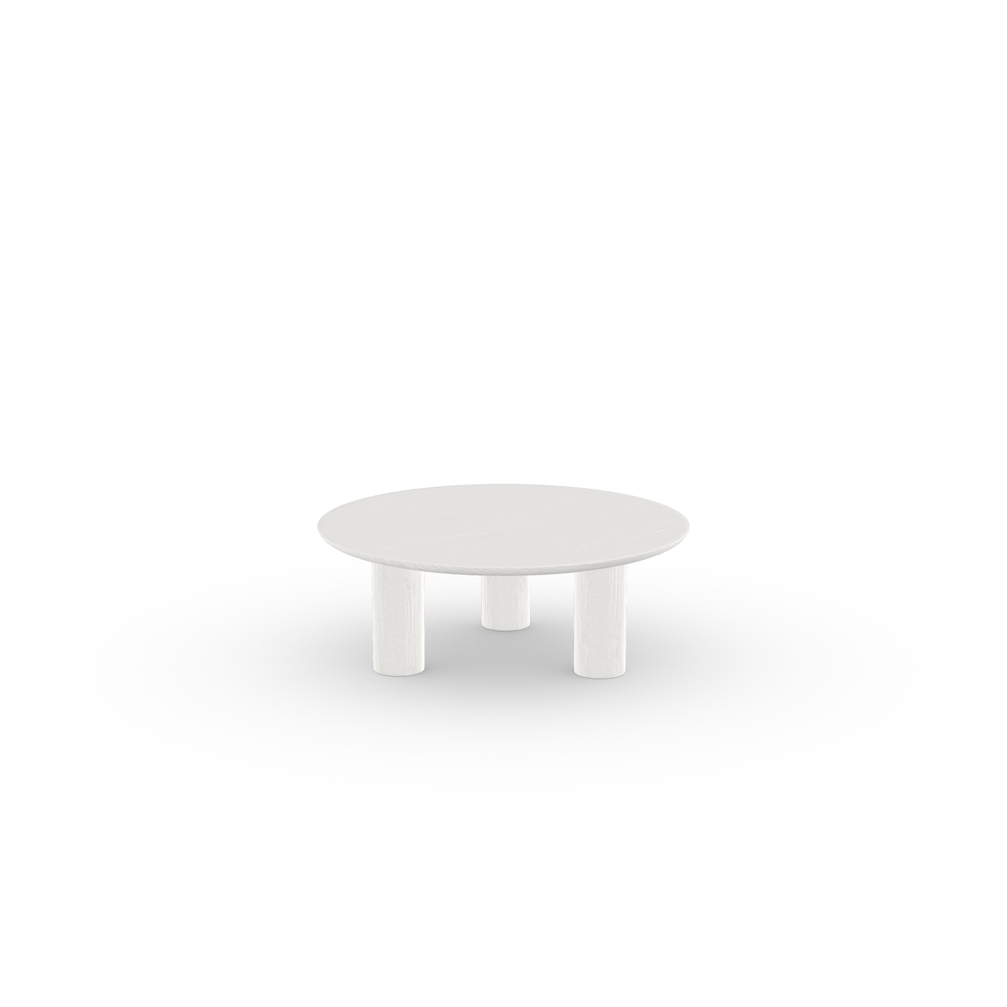 Design Coffee Table | Pillar Coffee Table round 90 Oak white lacquer | Oak white lacquer | Studio HENK| 