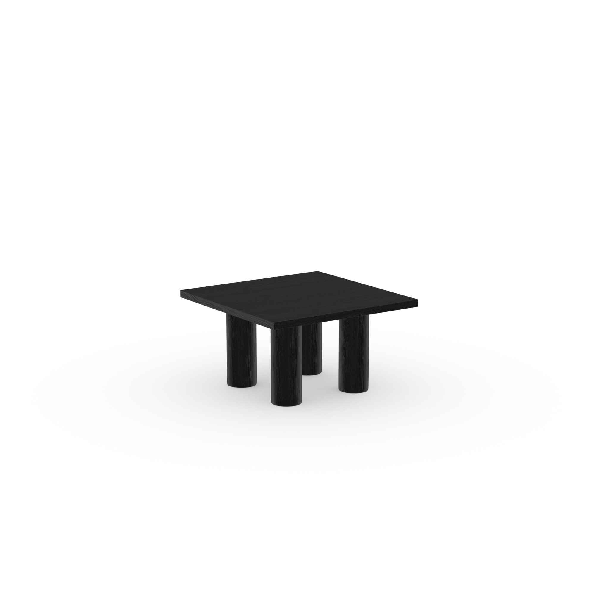 Design Coffee Table | Pillar Coffee Table Square 70 Oak black lacquer | Oak black lacquer | Studio HENK| 