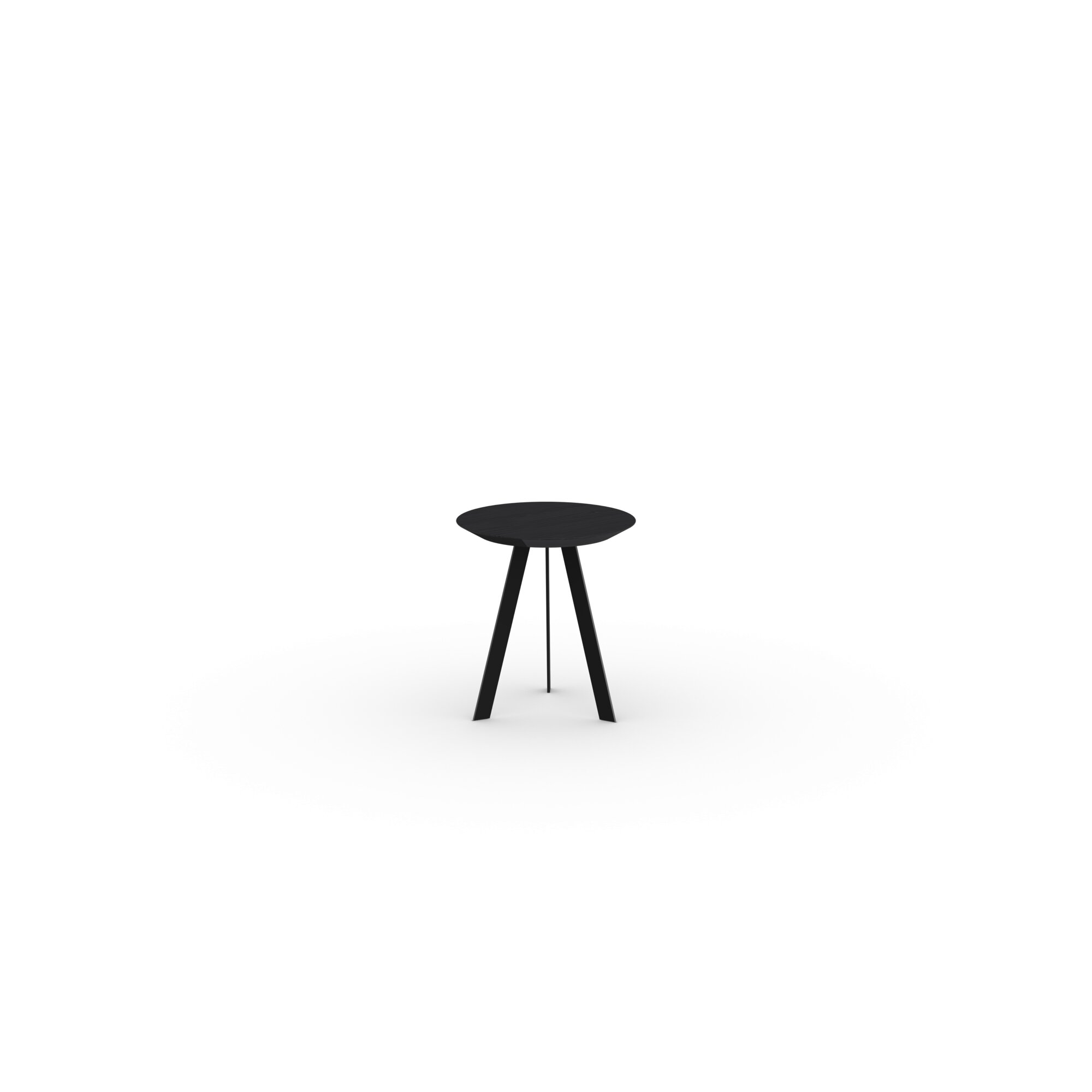 Design Coffee Table | New Co Coffee Table 40 Round Black | Oak black lacquer | Studio HENK| 