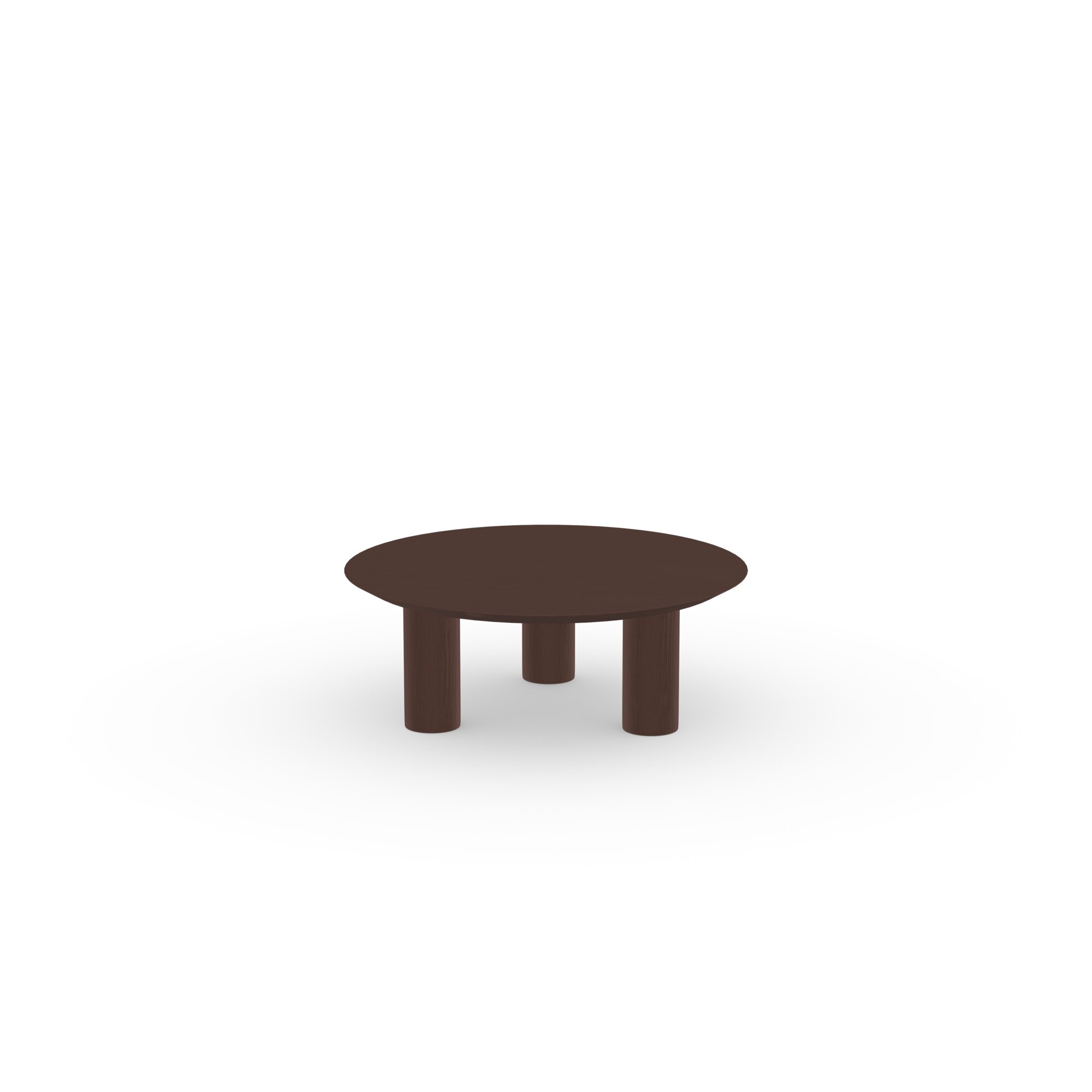 Design Coffee Table | Pillar Coffee Table round 90 Oak chocolate brown | Oak chocolat brown | Studio HENK| 