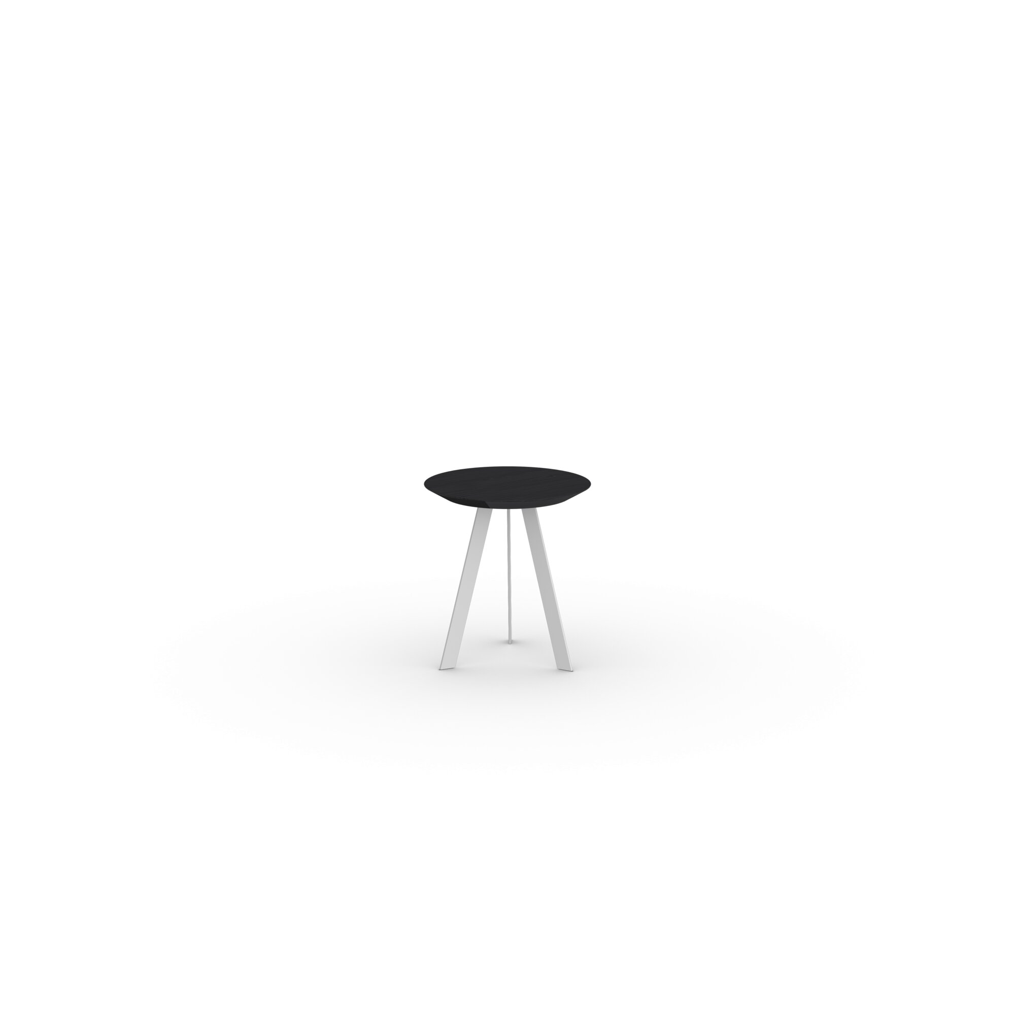Design Coffee Table | New Co Coffee Table 40 Round White | Oak black lacquer | Studio HENK | 