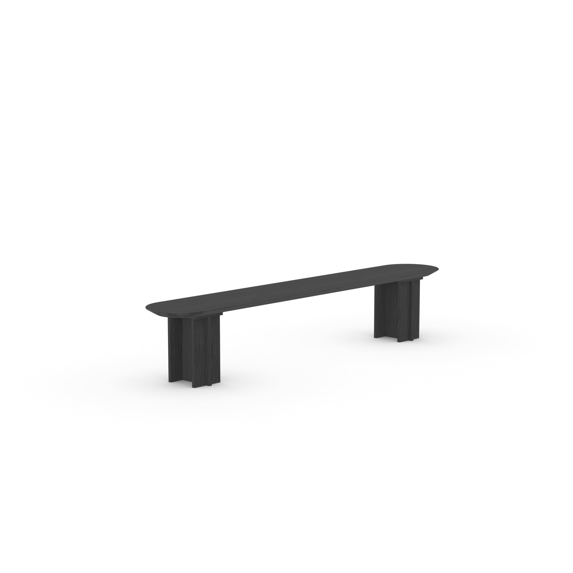 Design Dining Bench | Column Bench Oak black stain | Oak black stain | Studio HENK | 