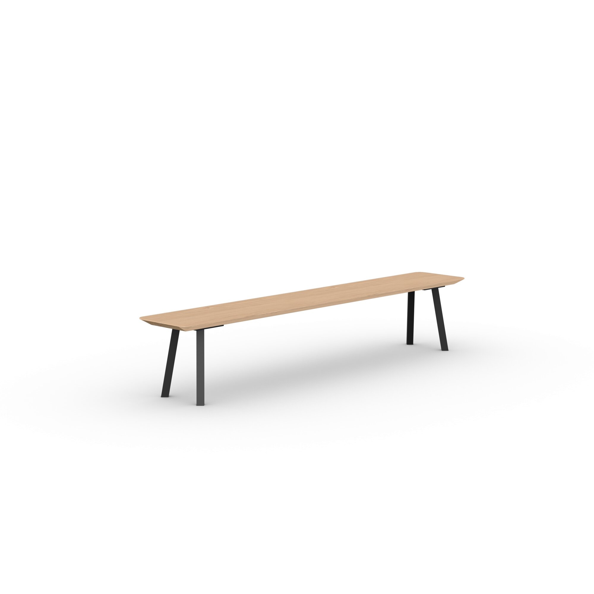 Design Dining Bench | New Classic Bench Steel black powdercoating | Oak hardwax oil natural light 3041 | Studio HENK| 