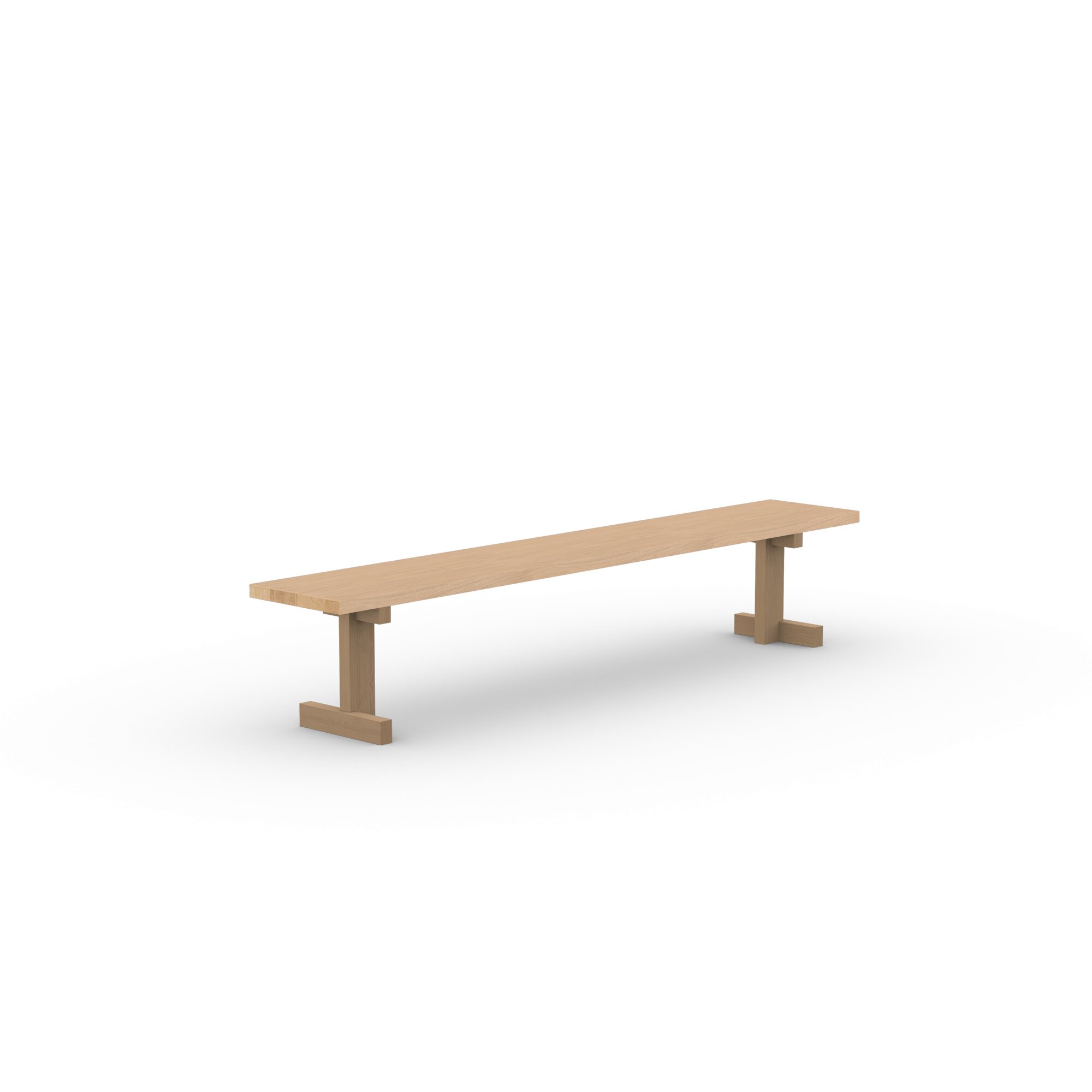 Design Dining Bench | Base Bench Oak hardwax oil natural light 3041 | Oak hardwax oil natural light 3041 | Studio HENK | 