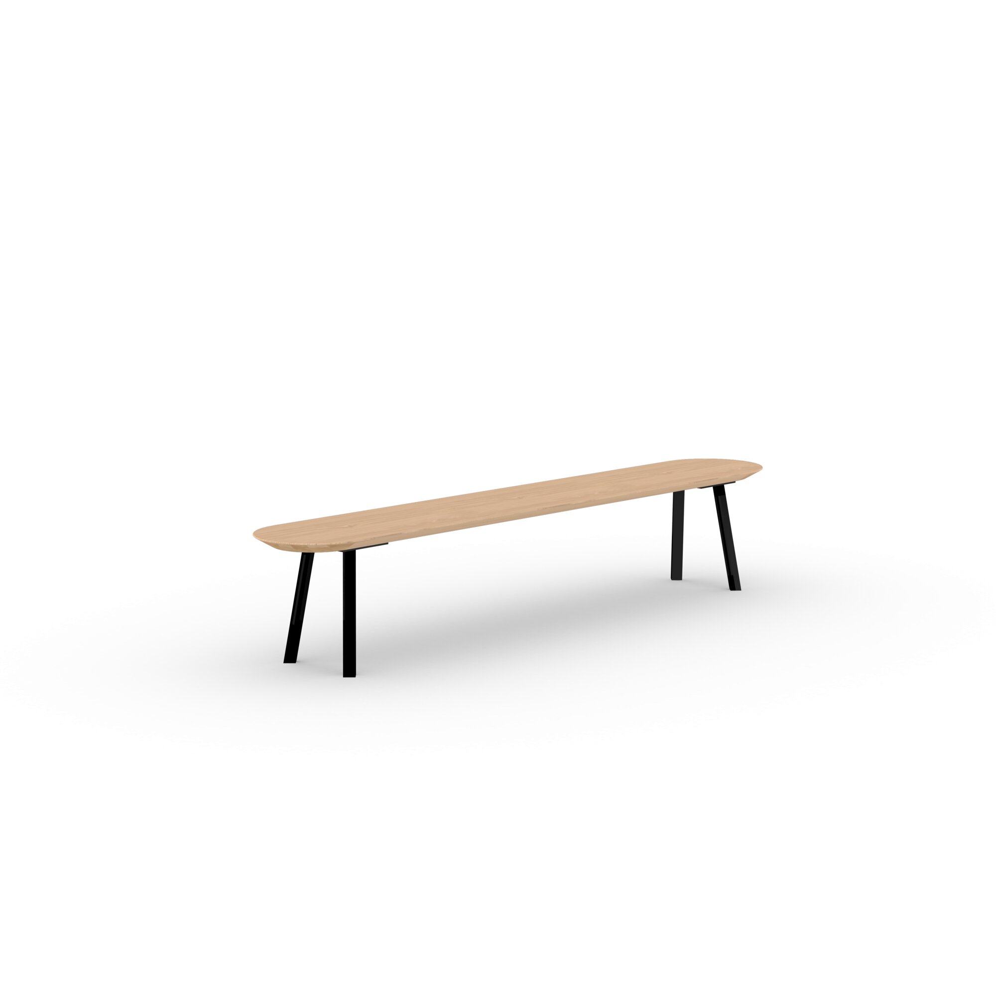 Design Dining Bench | New Classic Bench Steel black powdercoating | Oak hardwax oil natural light 3041 | Studio HENK| 