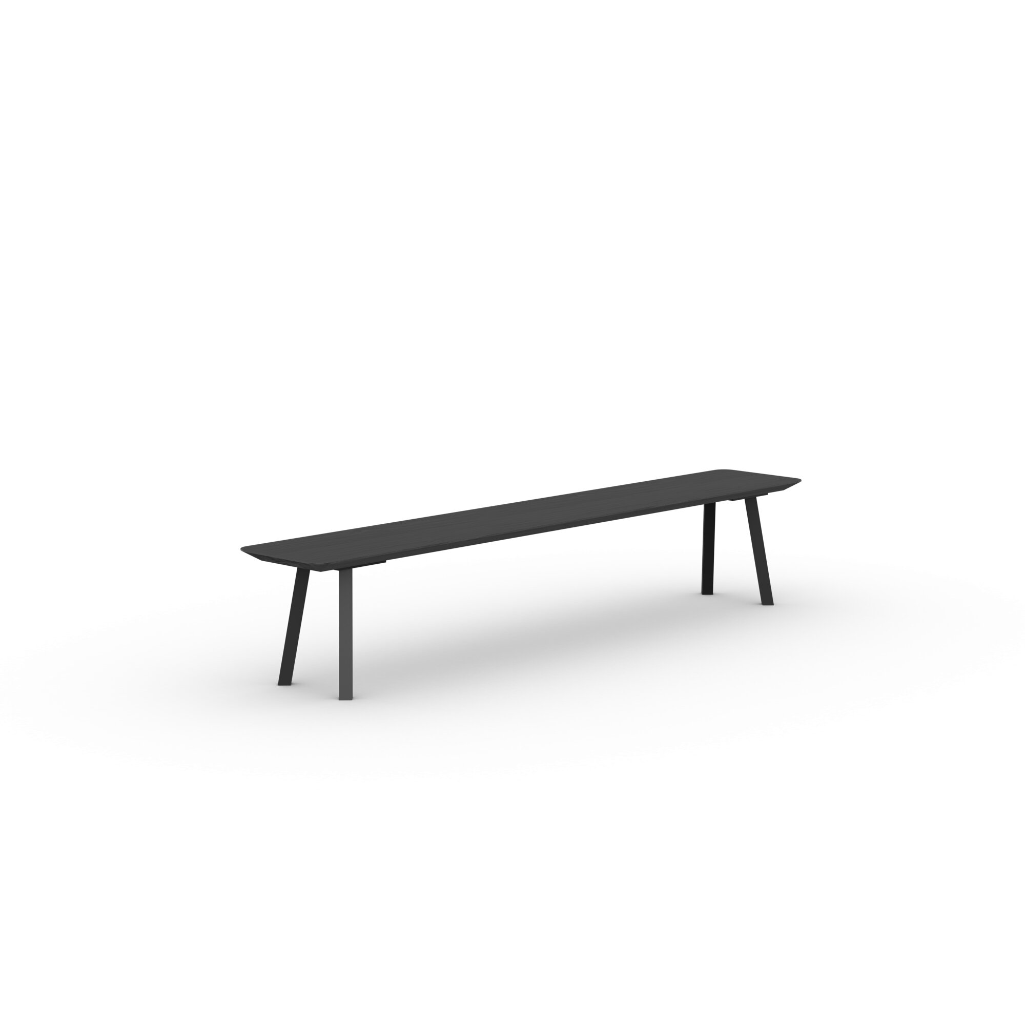 Design Dining Bench | New Classic Bench Steel black powdercoating | Oak black stain | Studio HENK| 