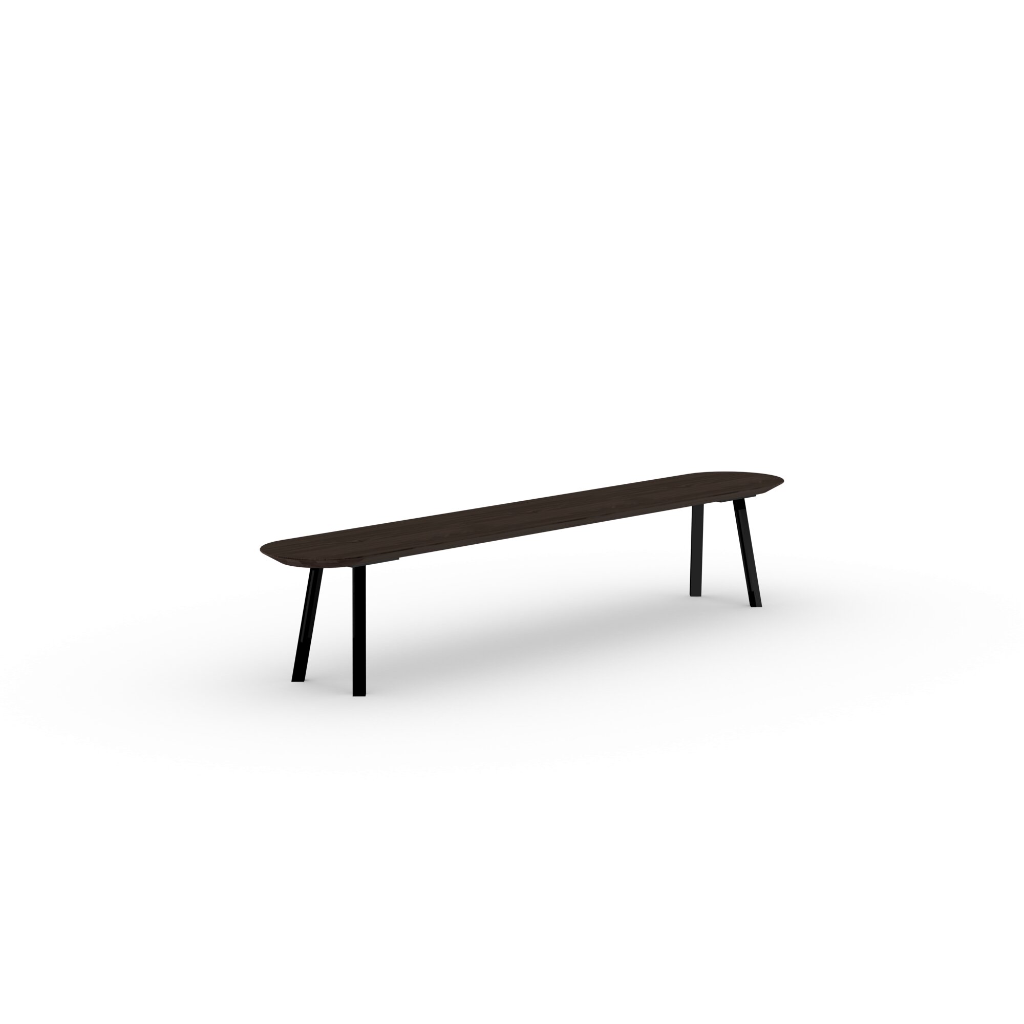 Design Dining Bench | New Classic Bench Steel black powdercoating | Oak smoked stain | Studio HENK| 