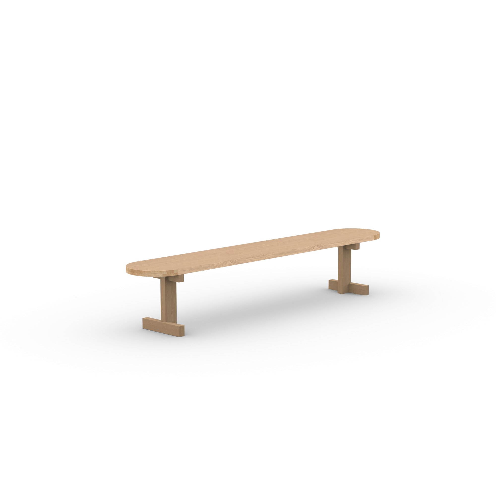 Design Dining Bench | Base Bench Oak hardwax oil natural light 3041 | Oak hardwax oil natural light 3041 | Studio HENK | 