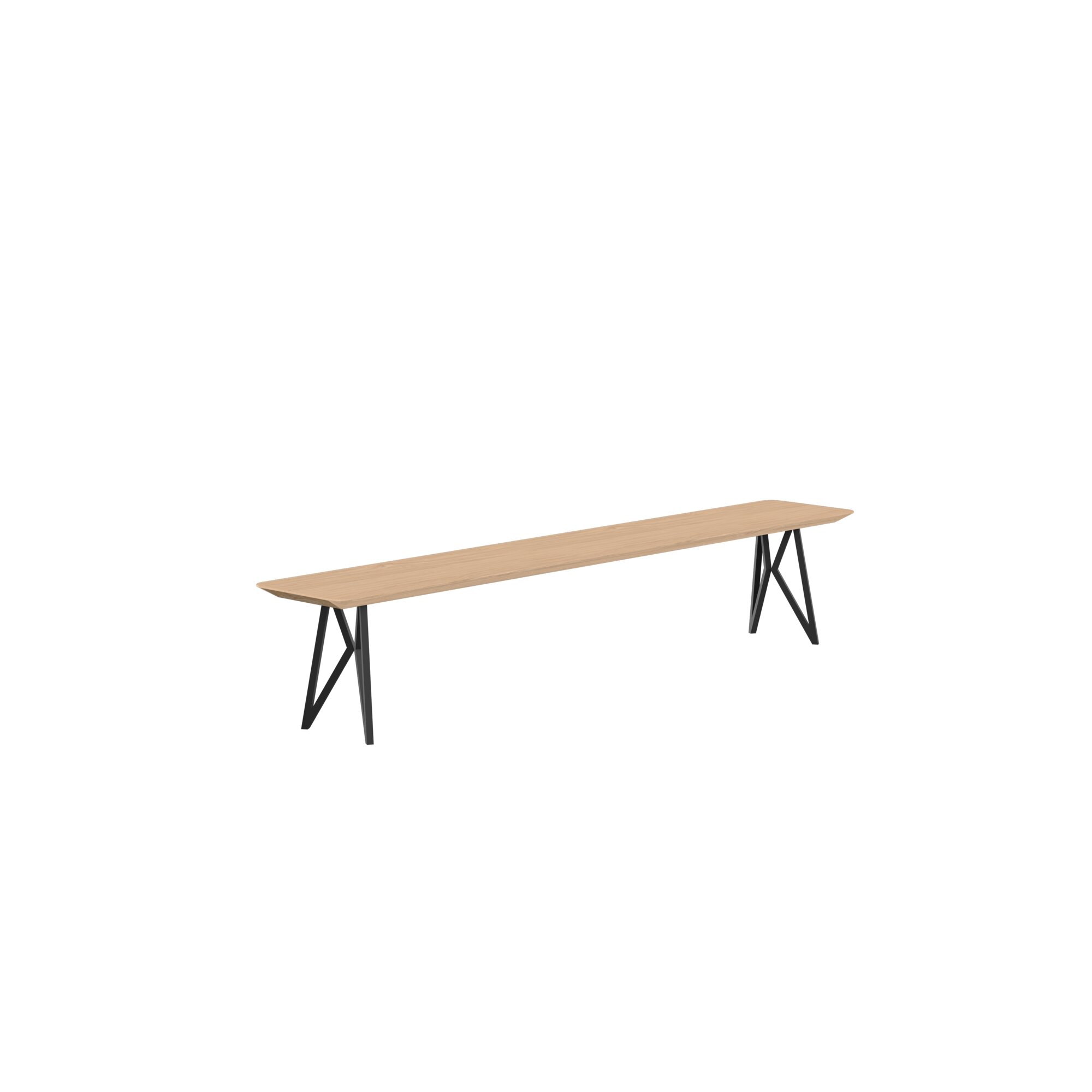 Design Dining Bench | New Classic Outdoor Bench Steel black powdercoating | Iroko | Studio HENK | 