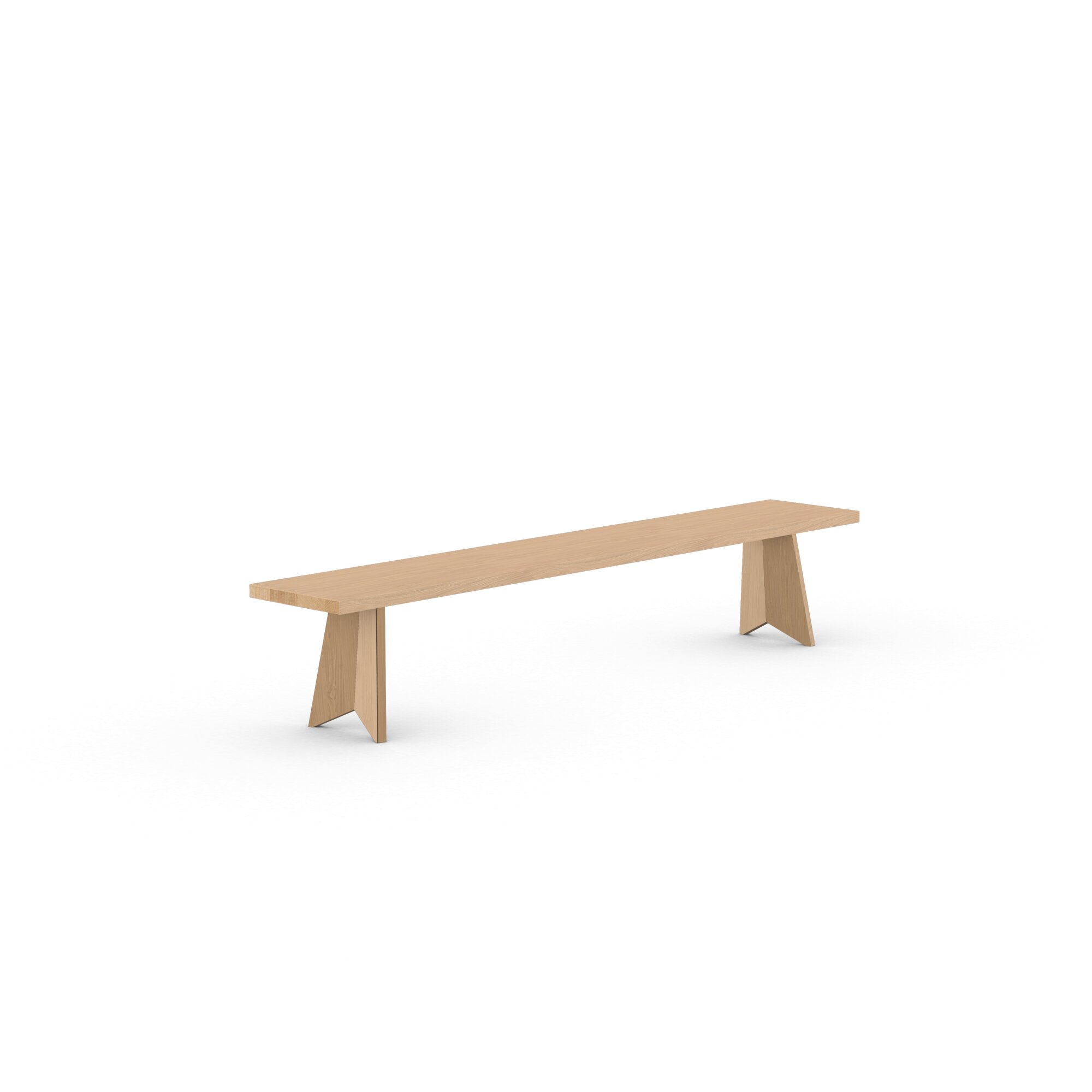 Design Dining Bench | Butterfly Wood Bench Oak hardwax oil natural light 3041 | Oak hardwax oil natural light 3041 | Studio HENK | 
