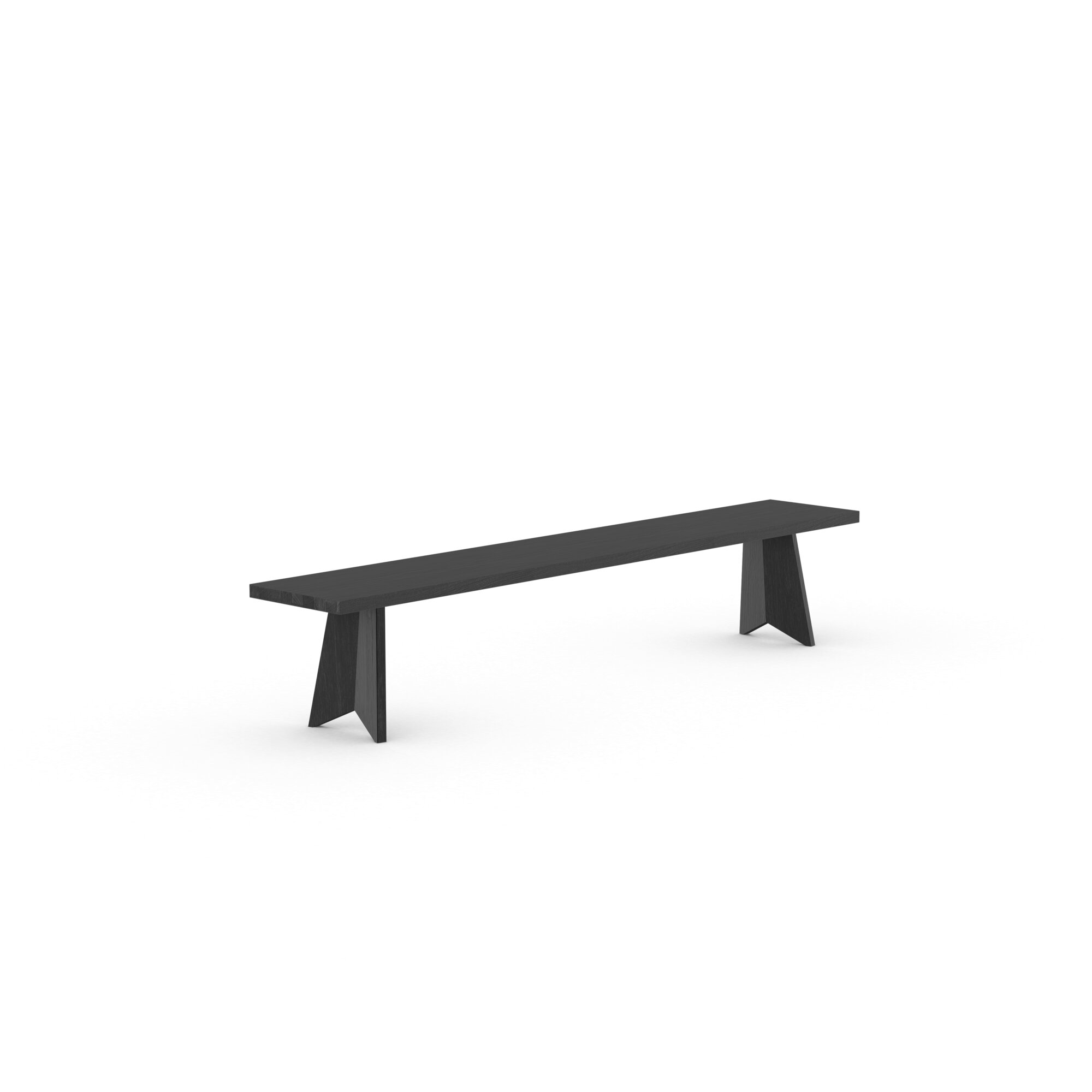 Design Dining Bench | Butterfly Wood Bench Oak black stain | Oak black stain | Studio HENK | 