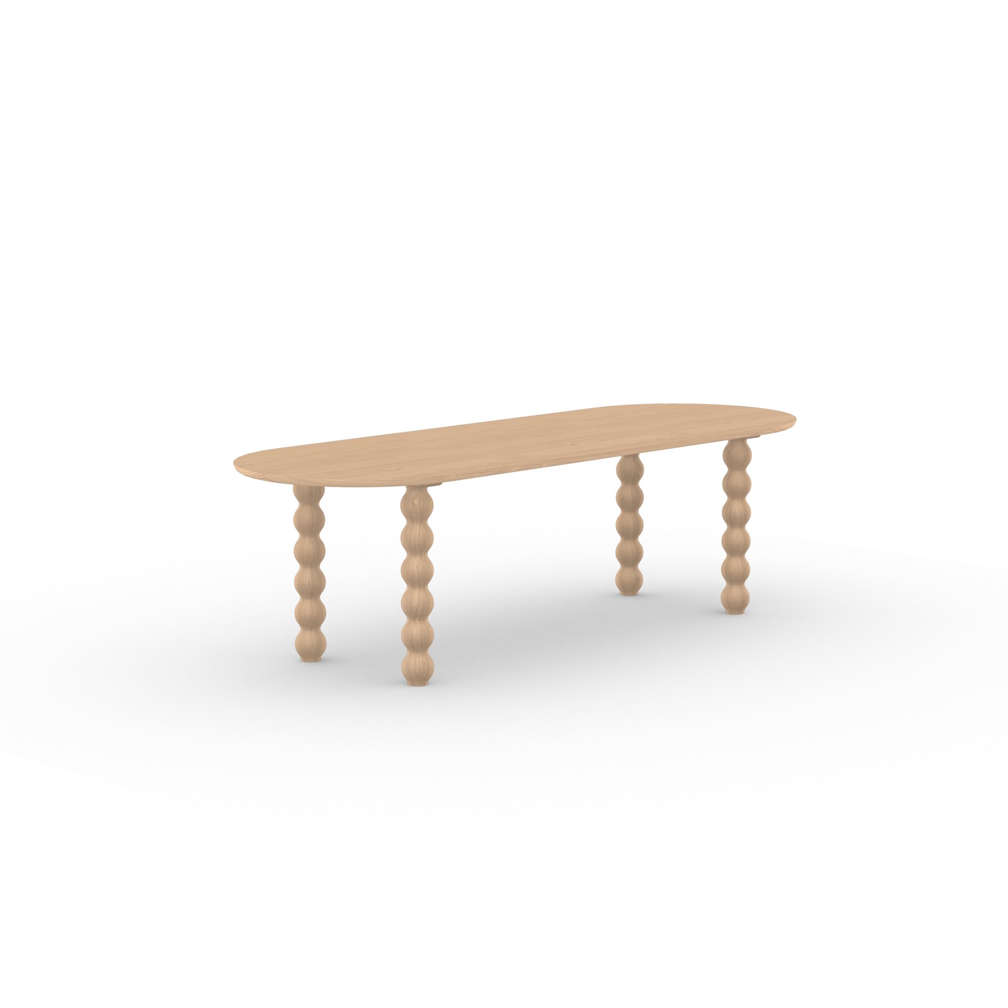 Flat oval Design dining table | Turn Oak hardwax oil natural light | Oak hardwax oil natural light | Studio HENK | 
