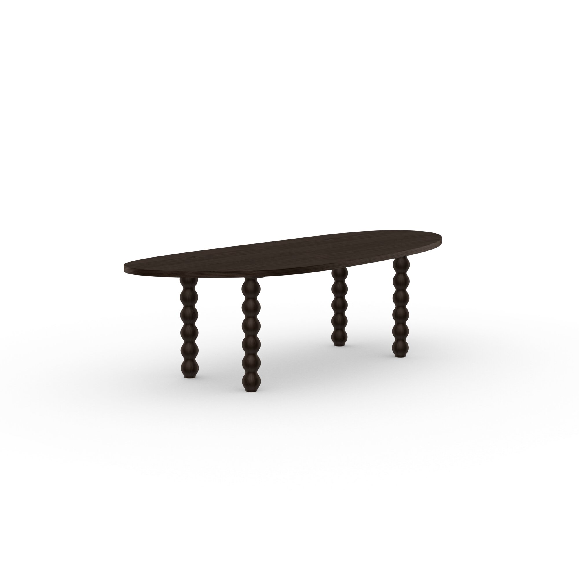 Blob Design dining table | Turn Oak smoked stain | Oak smoked | Studio HENK | 