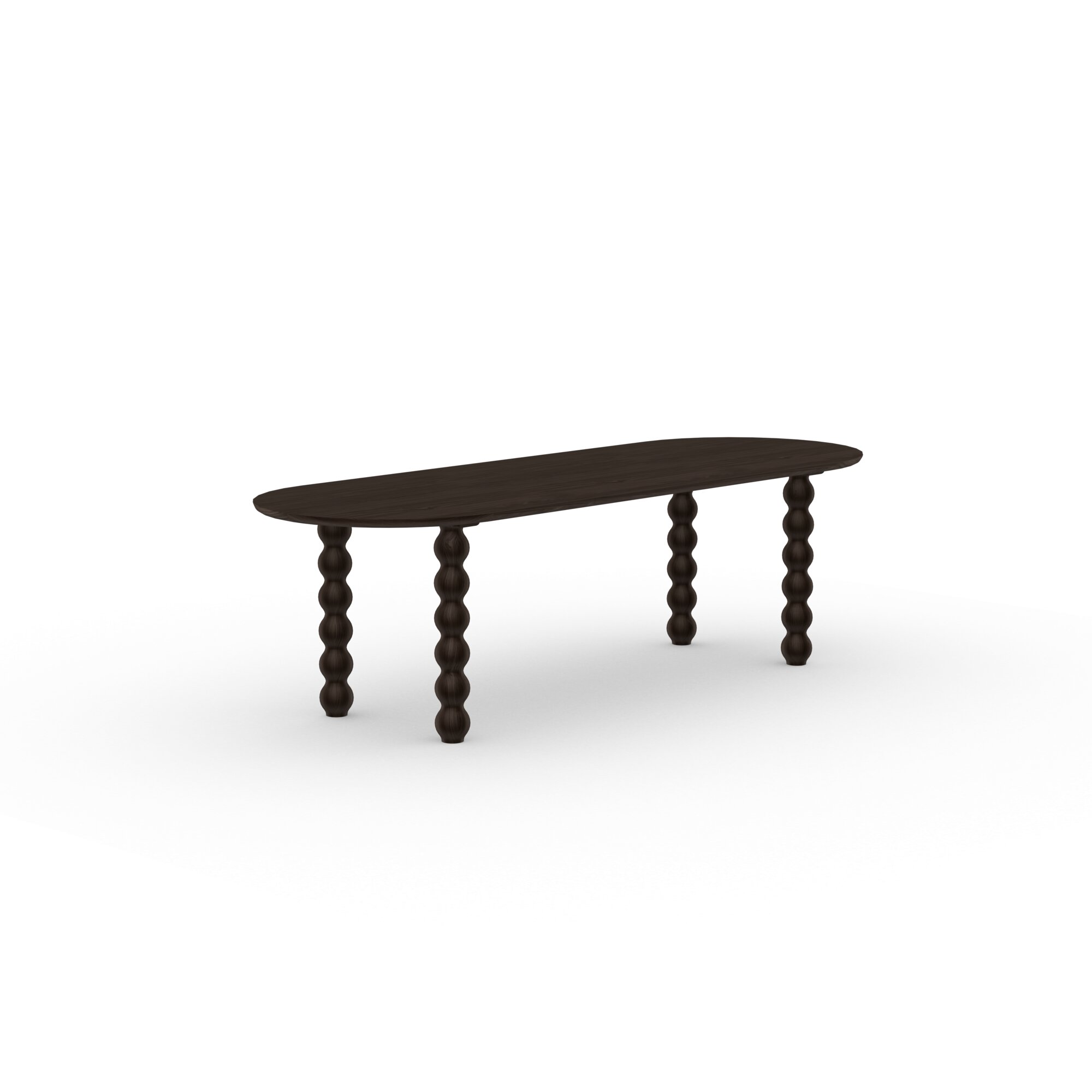 Flat oval Design dining table | Turn Oak smoked stain | Oak smoked | Studio HENK | 