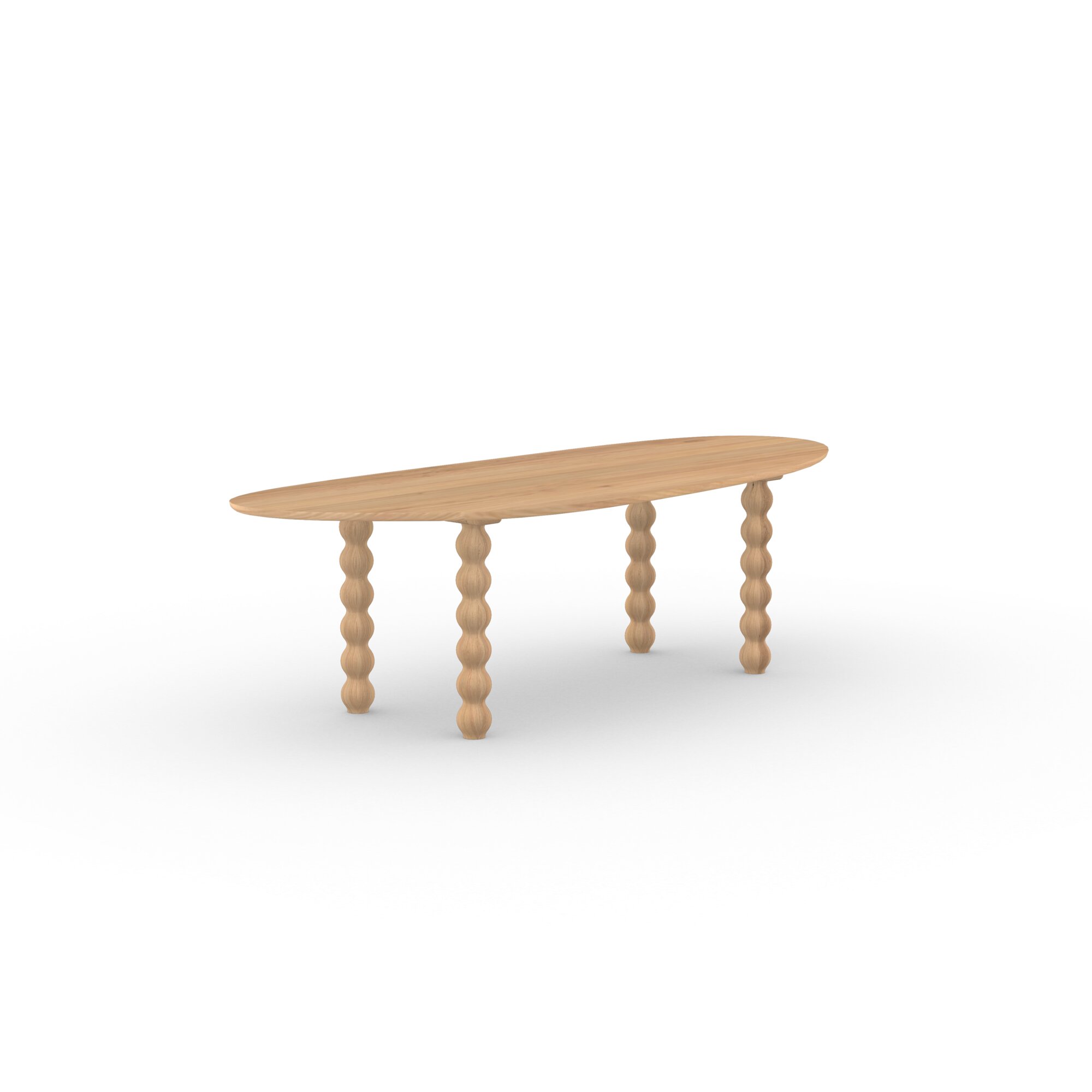 Blob Design dining table | Turn Oak natural lacquer | Oak natural lacquer  | Studio HENK | 