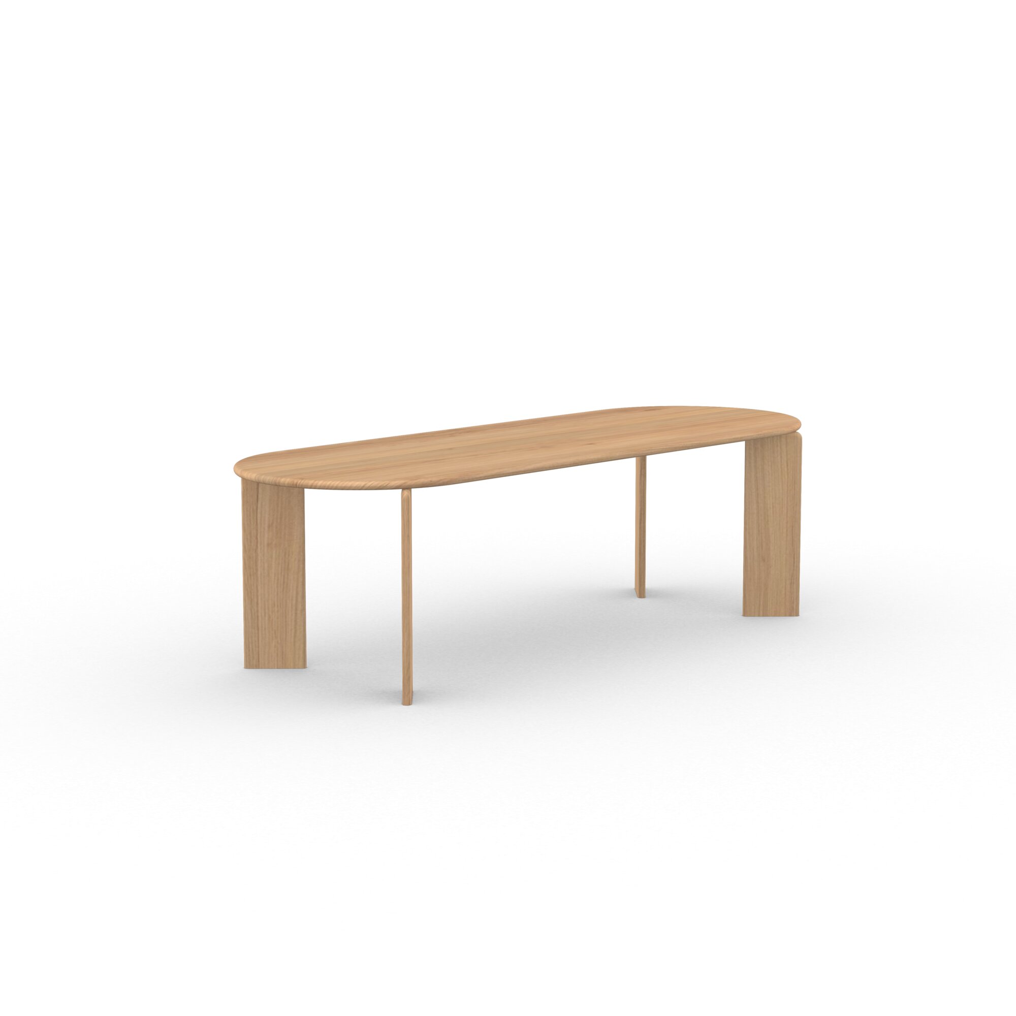 Flat oval Design dining table | Soft  Oak natural lacquer | Oak natural lacquer  | Studio HENK | 
