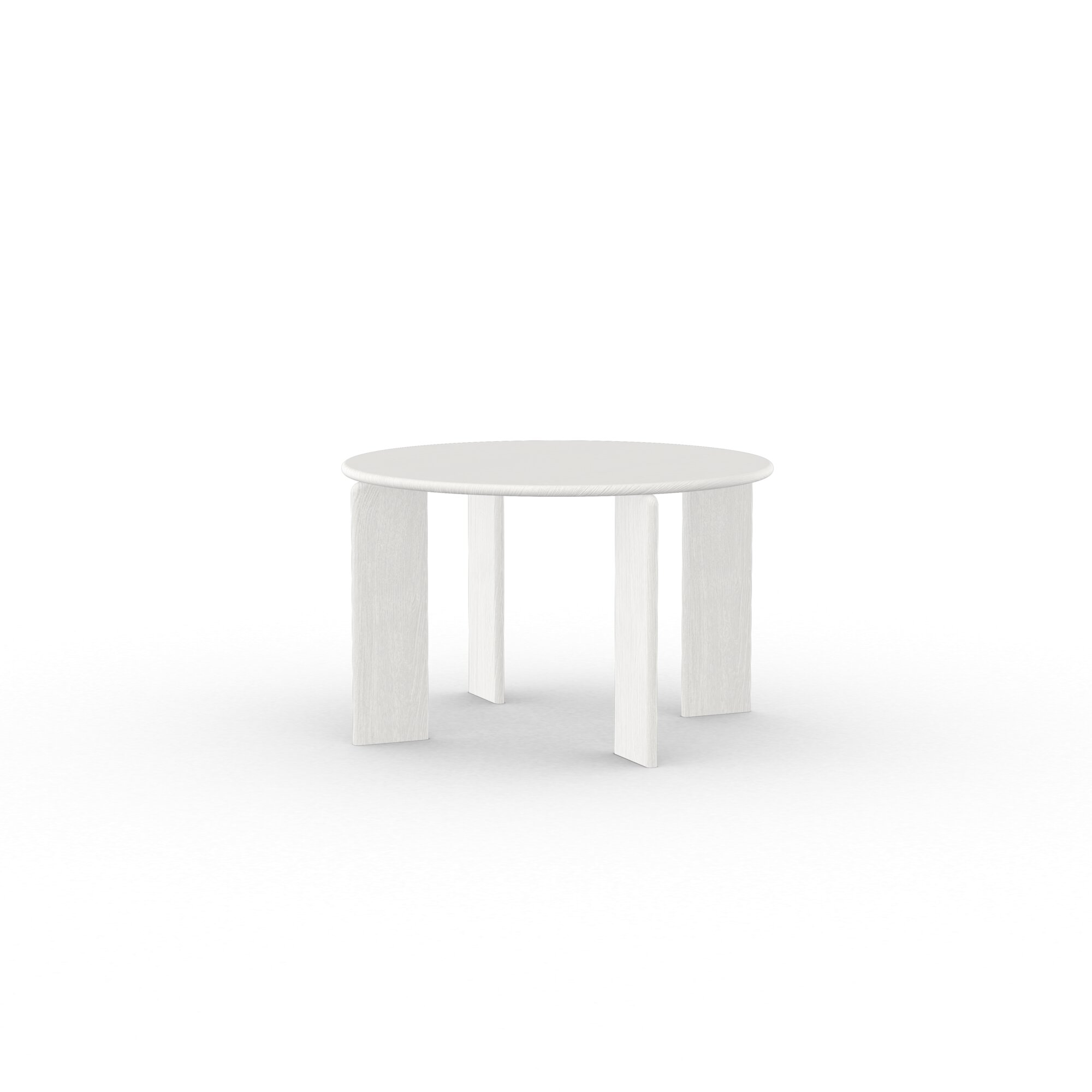 Round Design dining table | Soft Quadpod Oak white lacquer | Oak white lacquer | Studio HENK | 