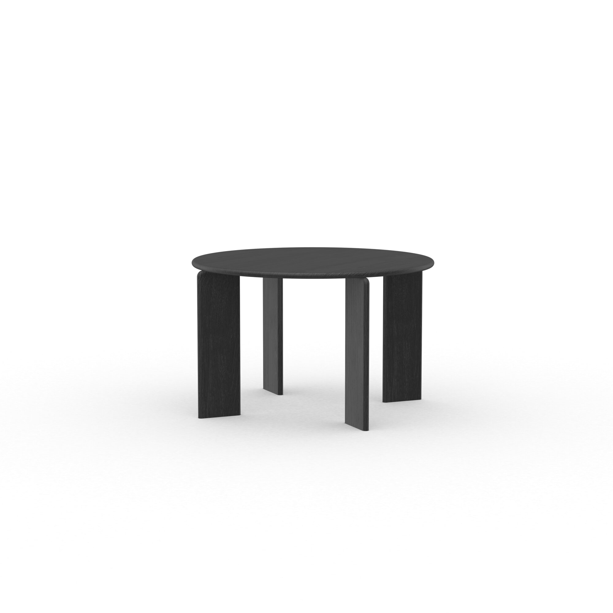 Round Design dining table | Soft Quadpod Oak black stain | Oak black stain | Studio HENK | 