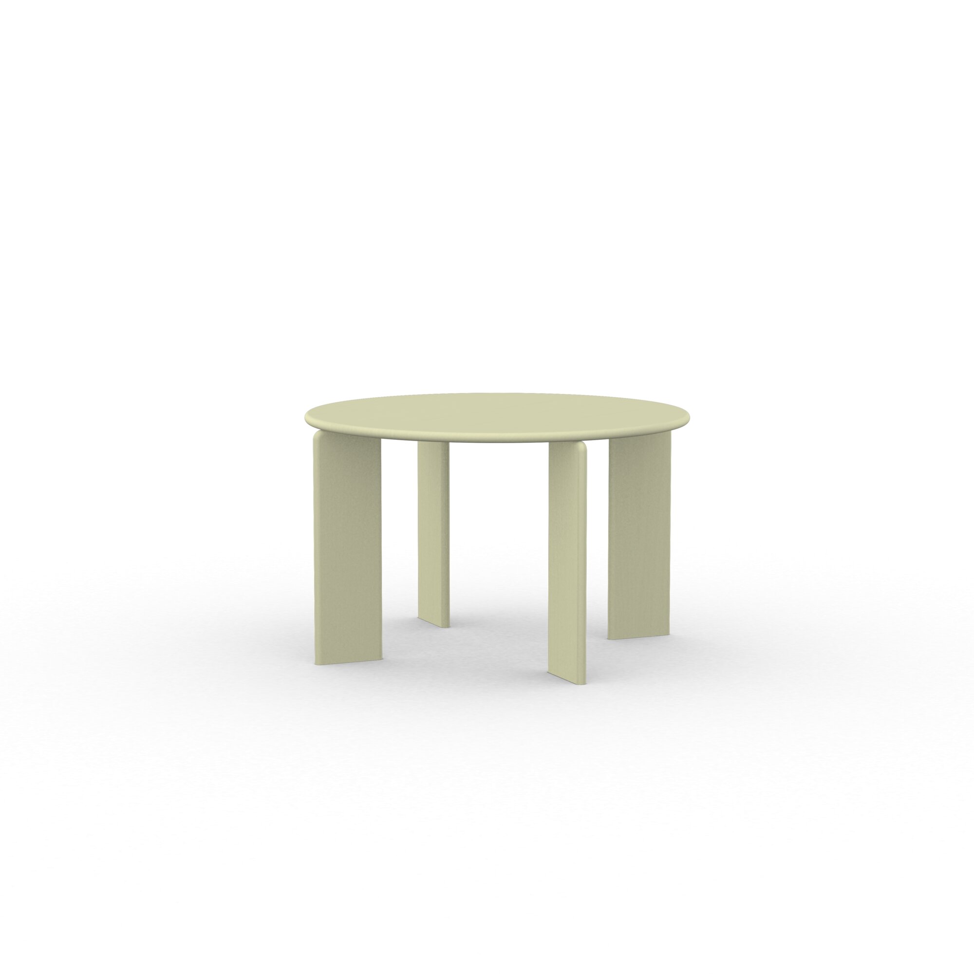Round Design dining table | Soft Quadpod Oak yellow lacquer | Oak yellow lacquer | Studio HENK | 