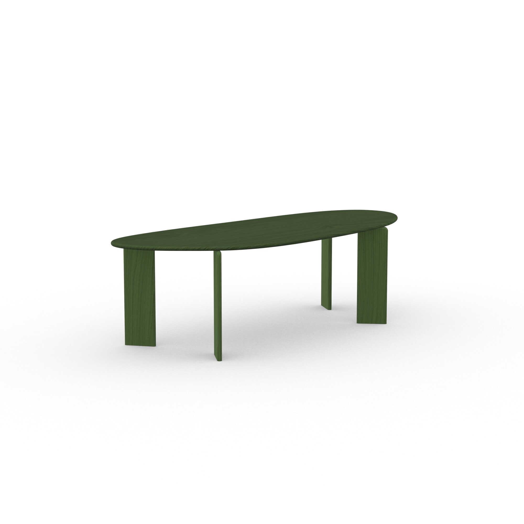 Blob Design dining table | Soft  Oak green lacquer | Oak green lacquer | Studio HENK | 