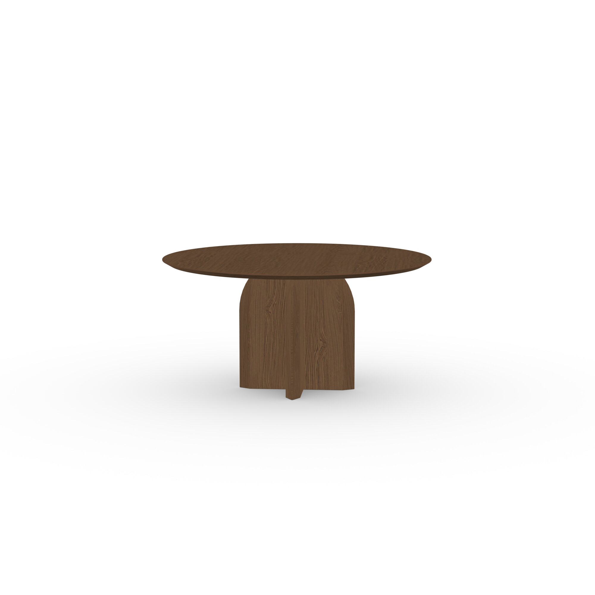 Ronde Design dining table | Slot Quadpod Oak hardwax oil dark brown | Oak hardwax oil dark brown | Studio HENK | 