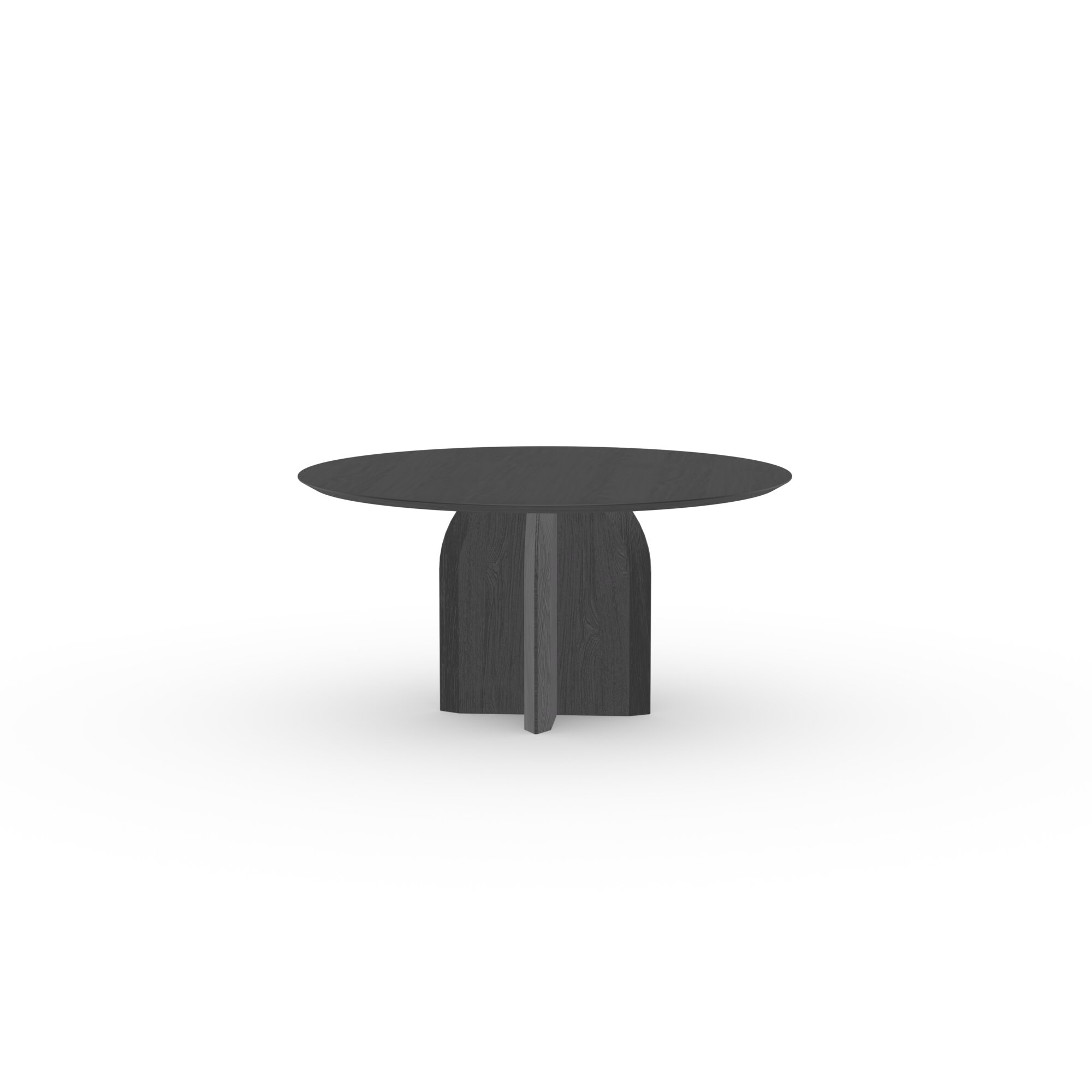 Ronde Design dining table | Slot Quadpod Oak black stain | Oak black stain | Studio HENK | 