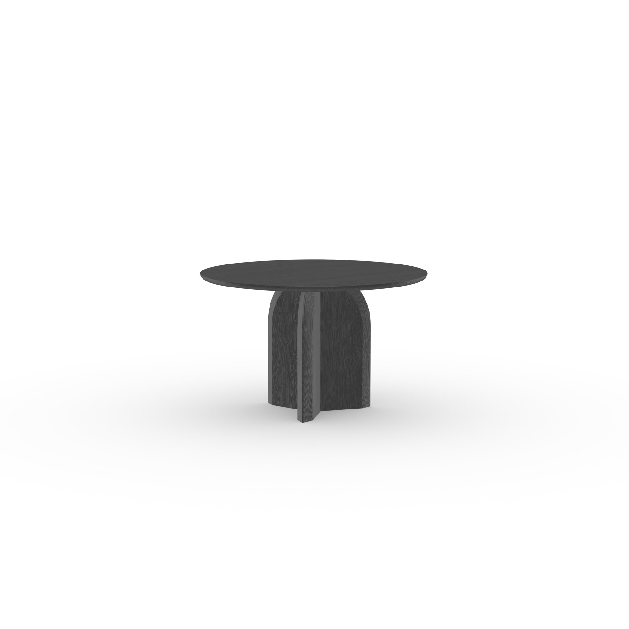 Ronde Design dining table | Slot Tripod Oak black stain | Oak black stain | Studio HENK | 