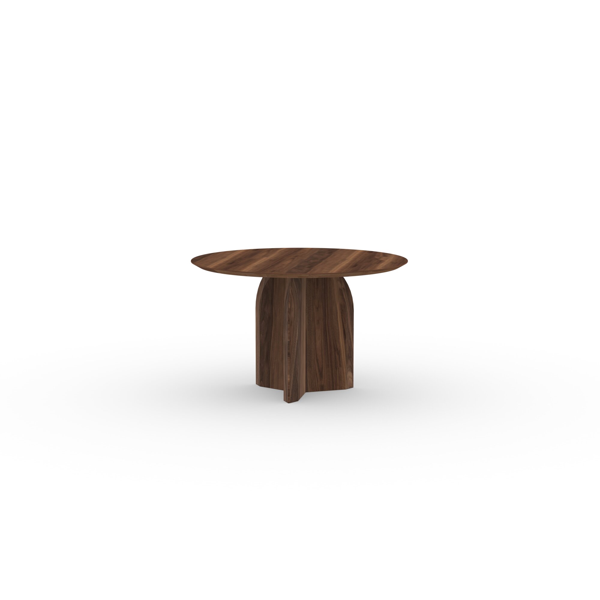 Ronde Design dining table | Slot Tripod Walnut naturel lacquer | Walnut naturel lacquer | Studio HENK | 