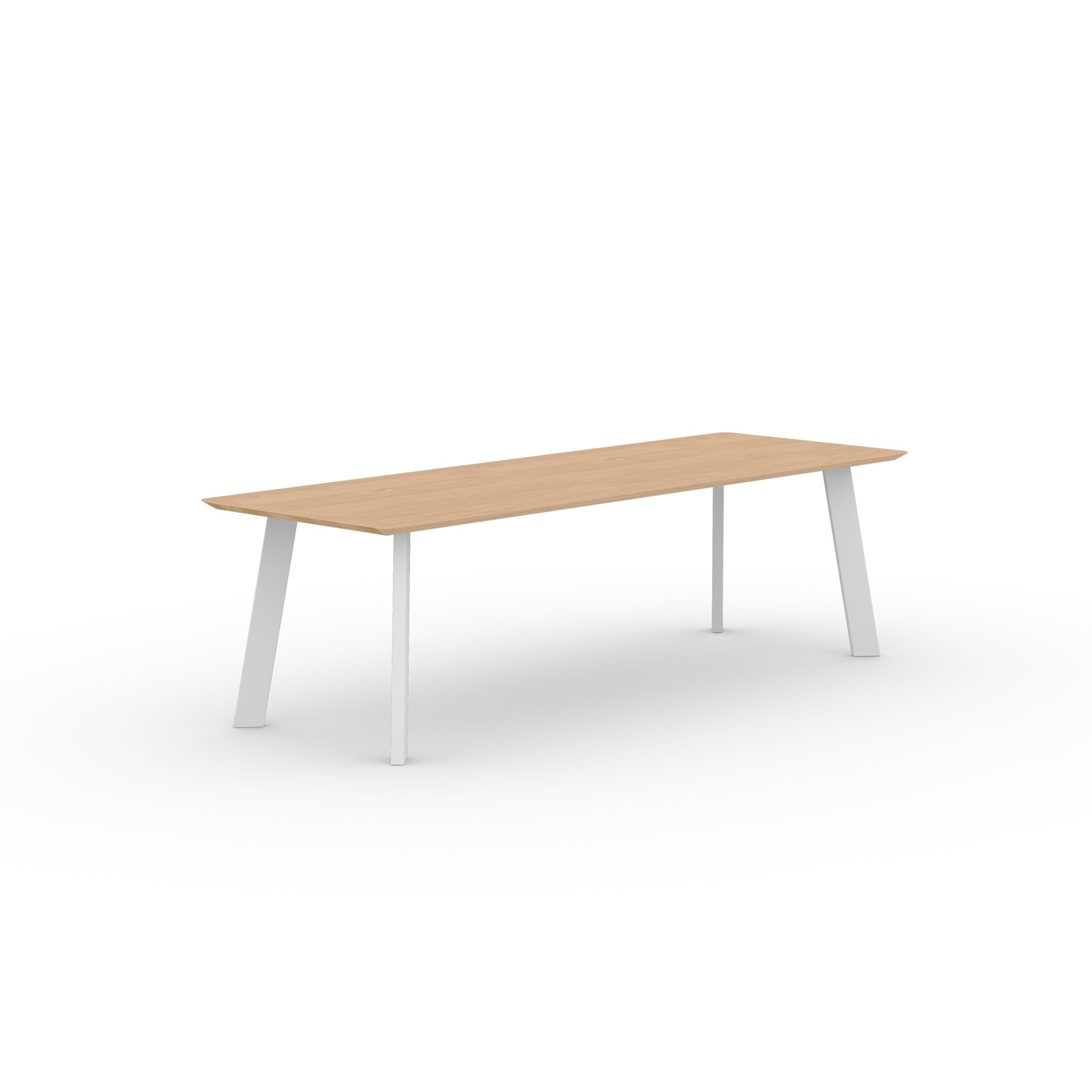 Rectangular Design dining table | New Co Steel white powdercoating | Oak hardwax oil natural light | Studio HENK| 