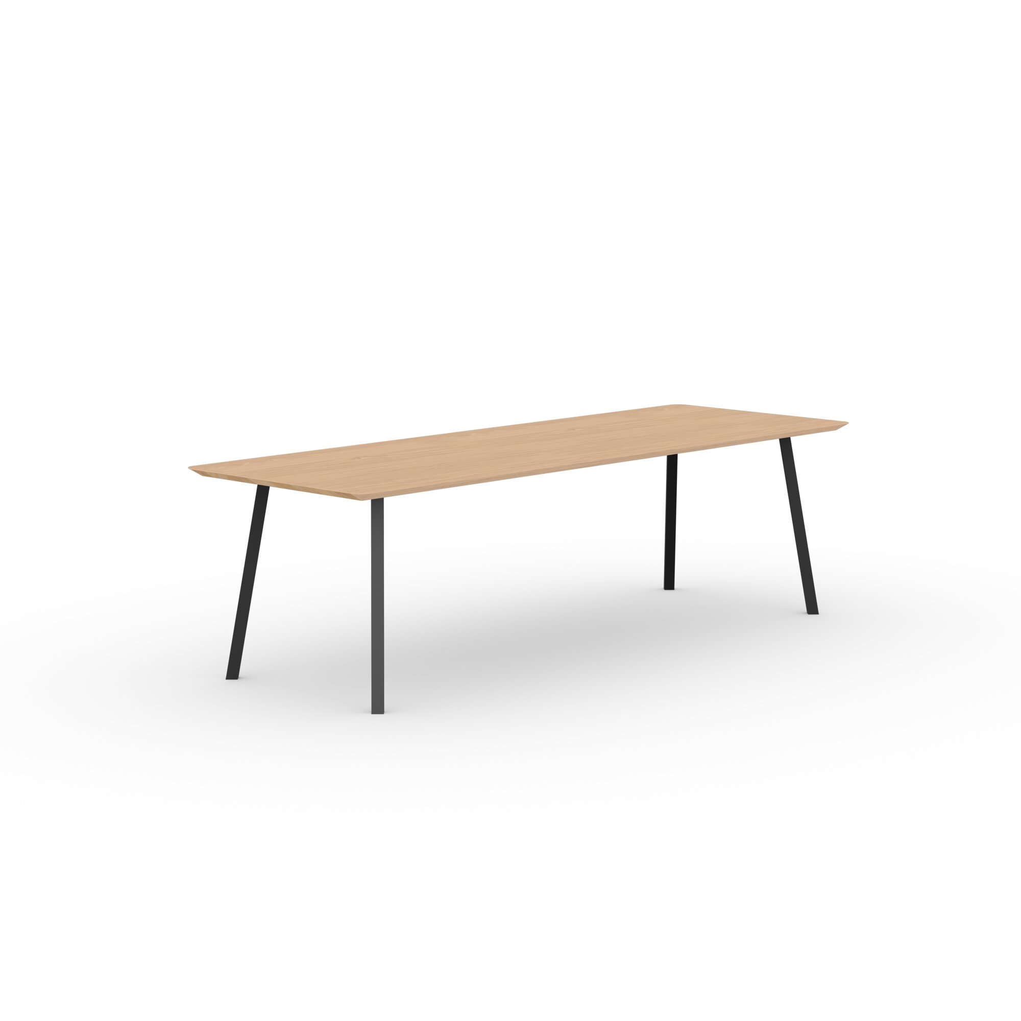 Rectangular Design dining table | New Classic Steel black powdercoating | Oak hardwax oil natural light | Studio HENK| 