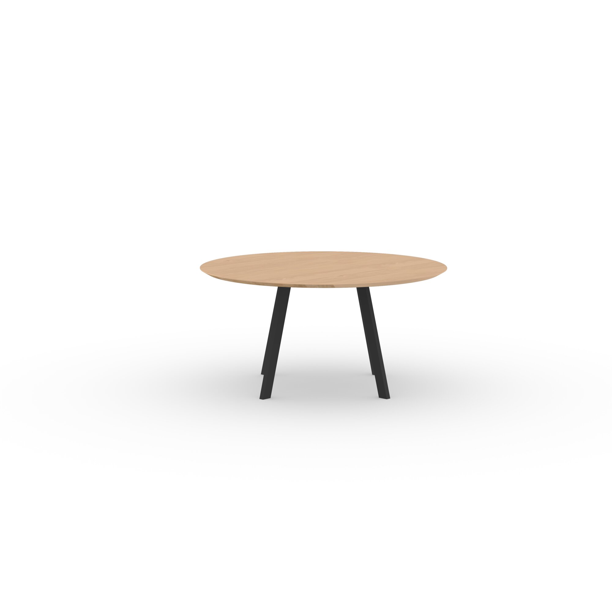 Ronde Design dining table | New Co Quadpod Steel black powdercoating | Oak hardwax oil natural light | Studio HENK| 