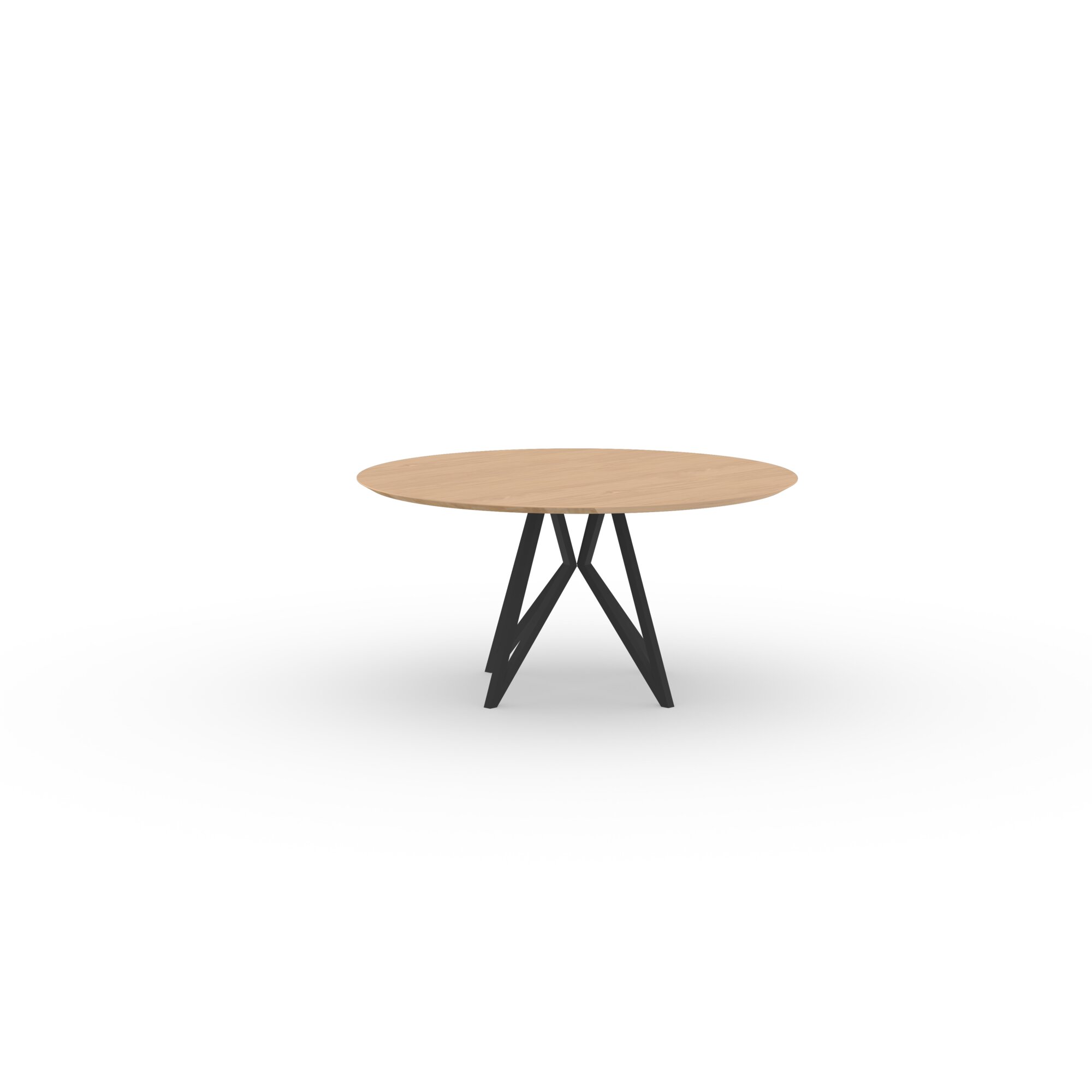 Ronde Design dining table | Butterfly Quadpod Steel black powdercoating | Oak hardwax oil natural light | Studio HENK| 