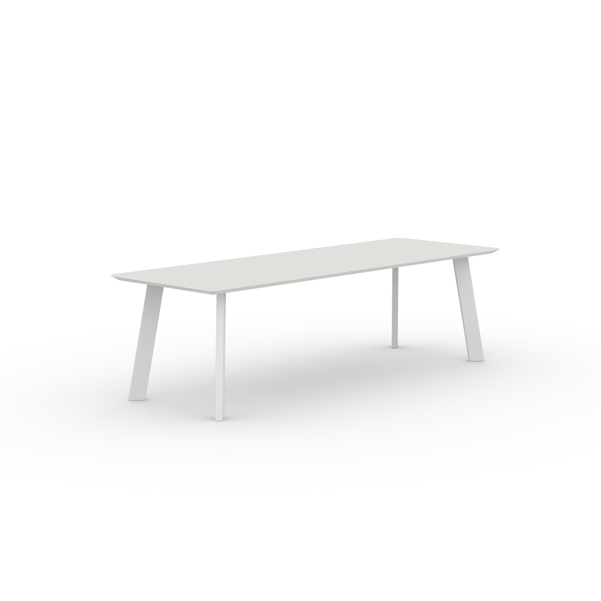 Rectangular Design dining table | New Co Steel white powdercoating | Oak white lacquer | Studio HENK | 