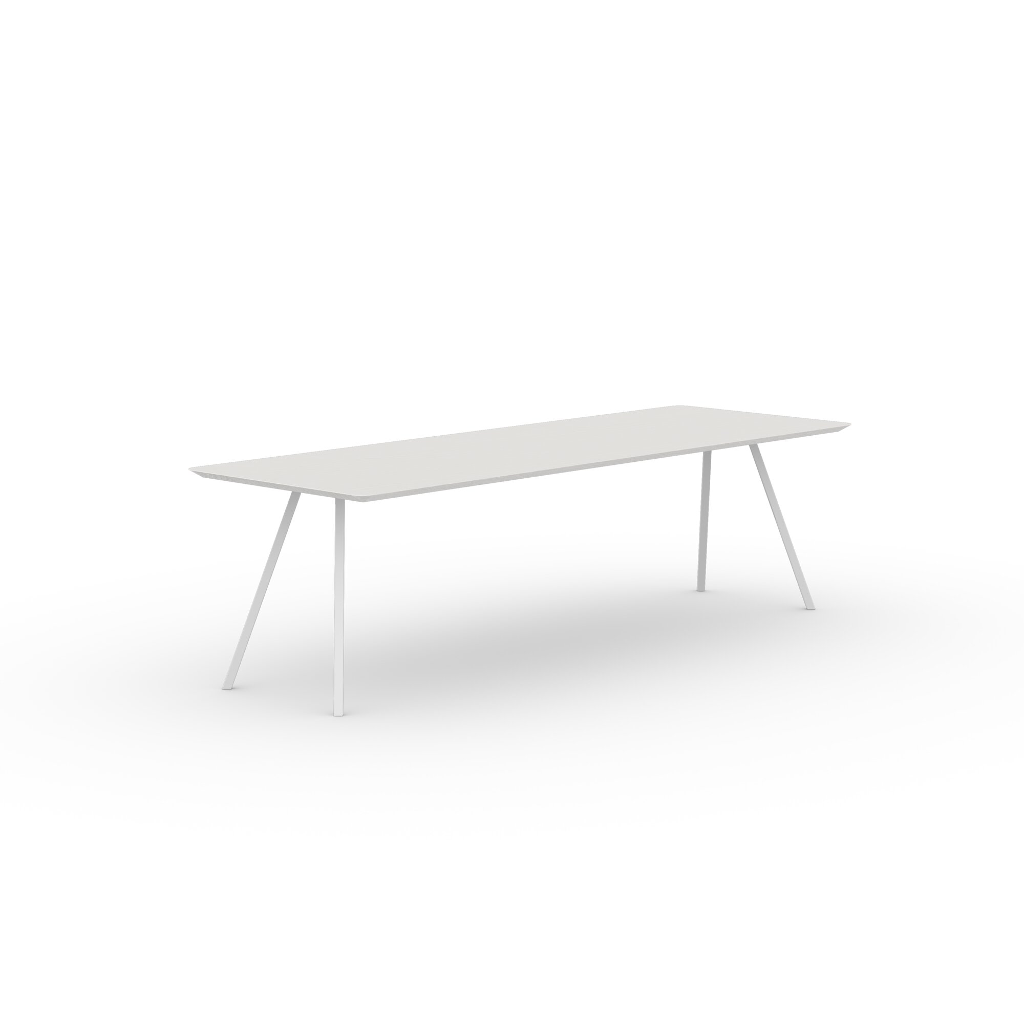 Rectangular Design dining table | Slim Co Steel white powdercoating | Oak white lacquer | Studio HENK| 