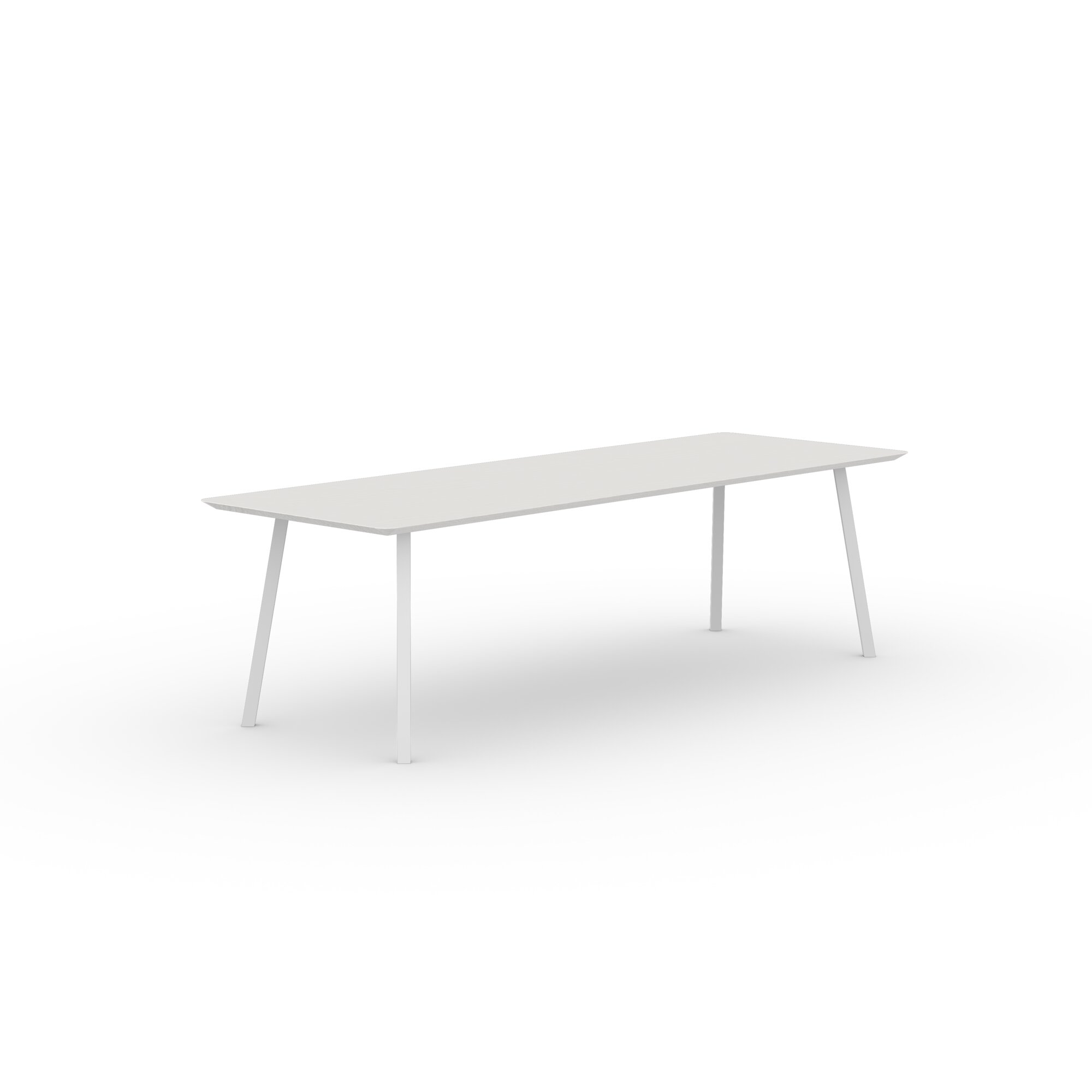 Rectangular Design dining table | New Classic Steel white powdercoating | Oak white lacquer | Studio HENK | 