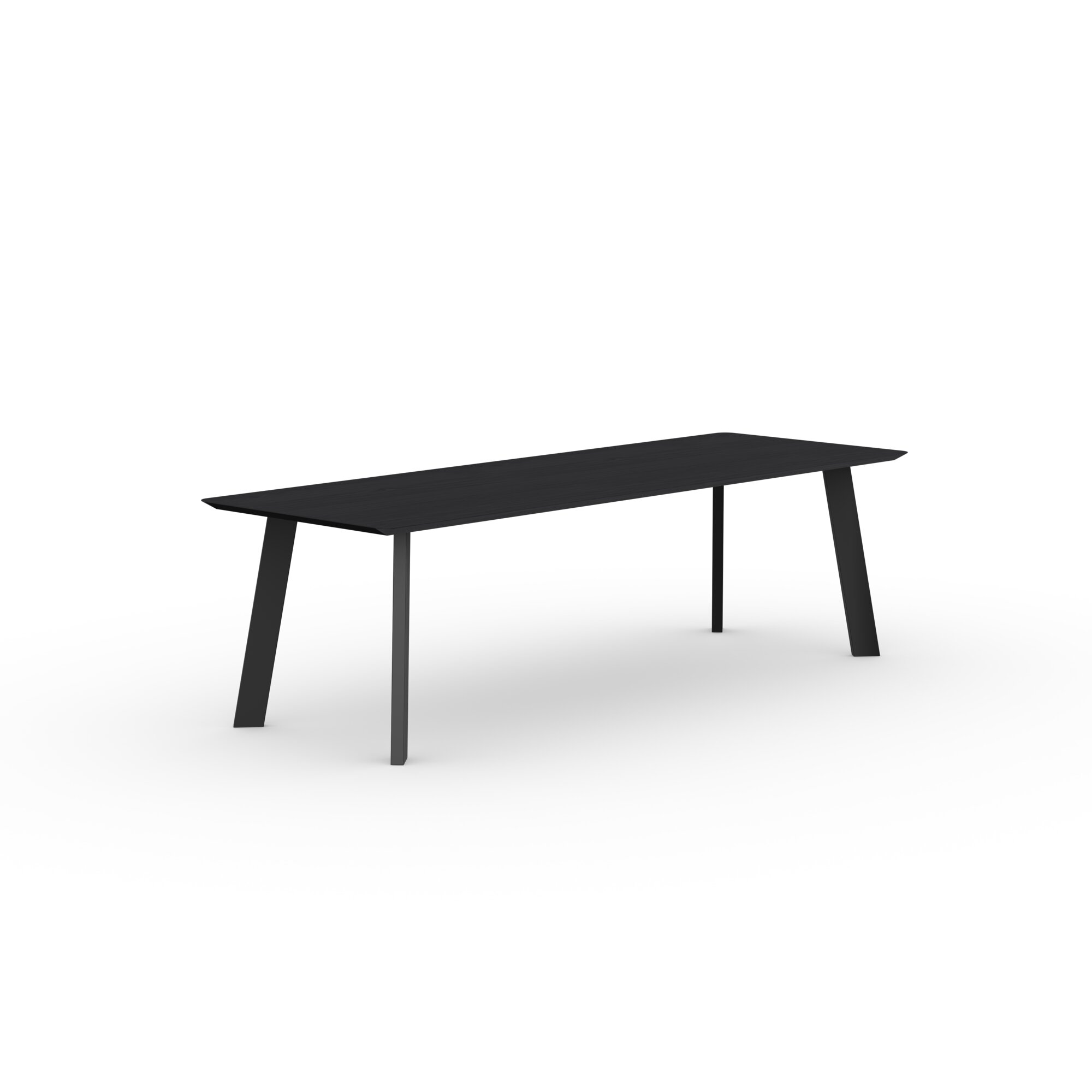 Rectangular Design dining table | New Co Steel black powdercoating | Oak black lacquer | Studio HENK| 