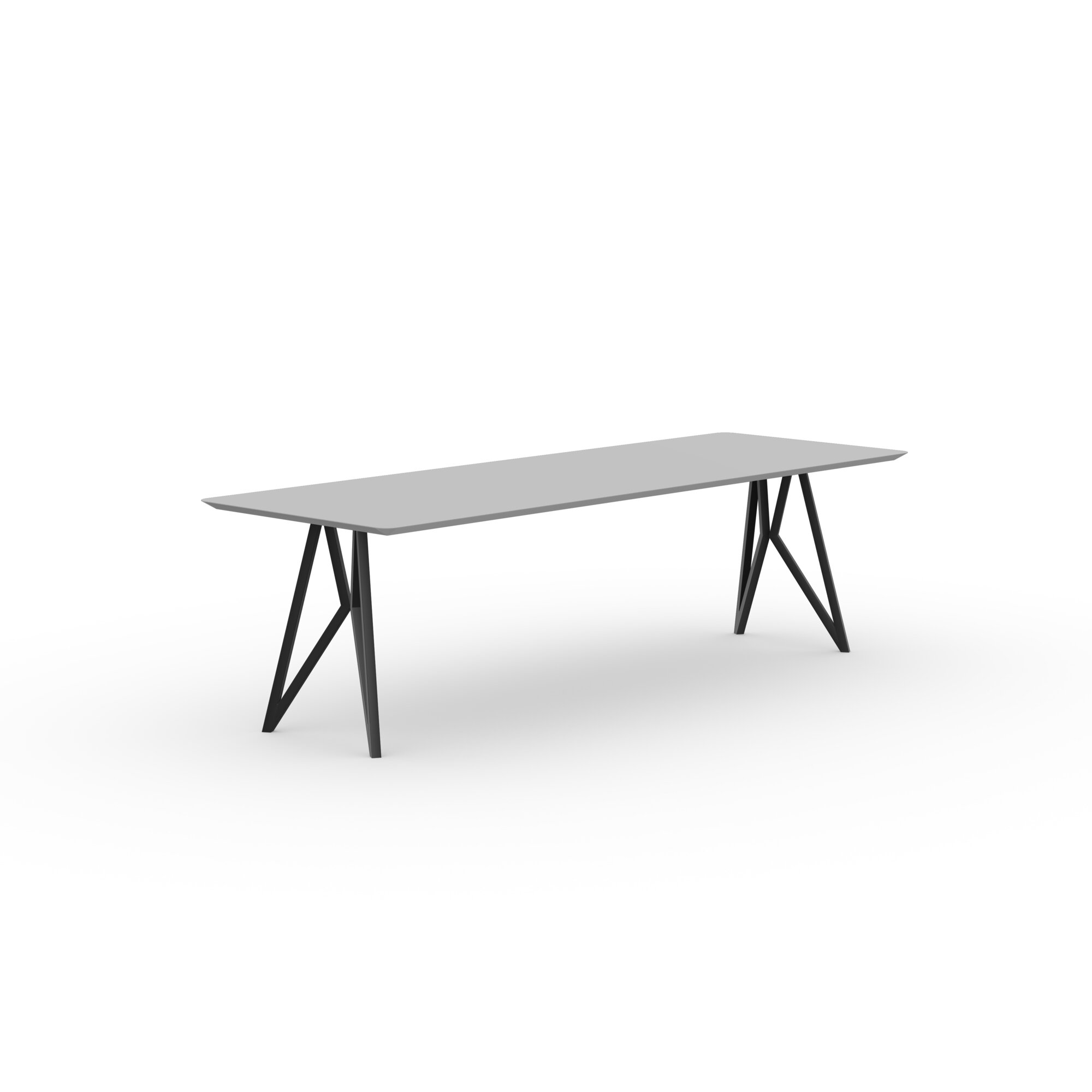 Rectangular Design dining table | Butterfly Steel black powdercoating | HPL Fenix grigio efeso | Studio HENK| 