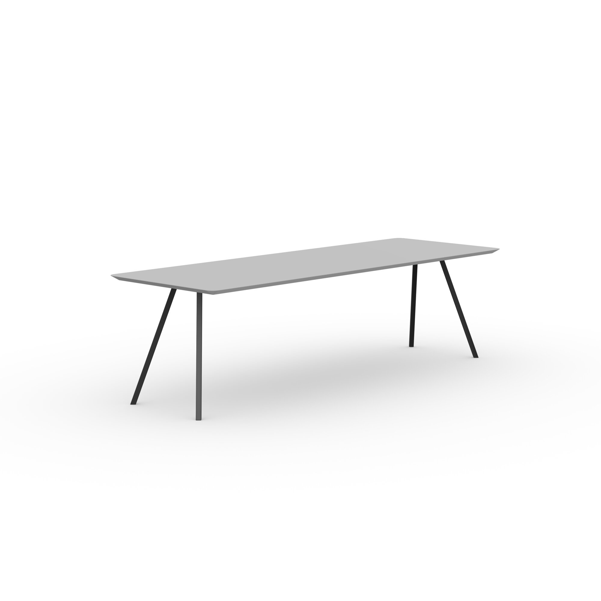 Rectangular Design dining table | Slim Co Steel black powdercoating | HPL Fenix grigio efeso | Studio HENK| 