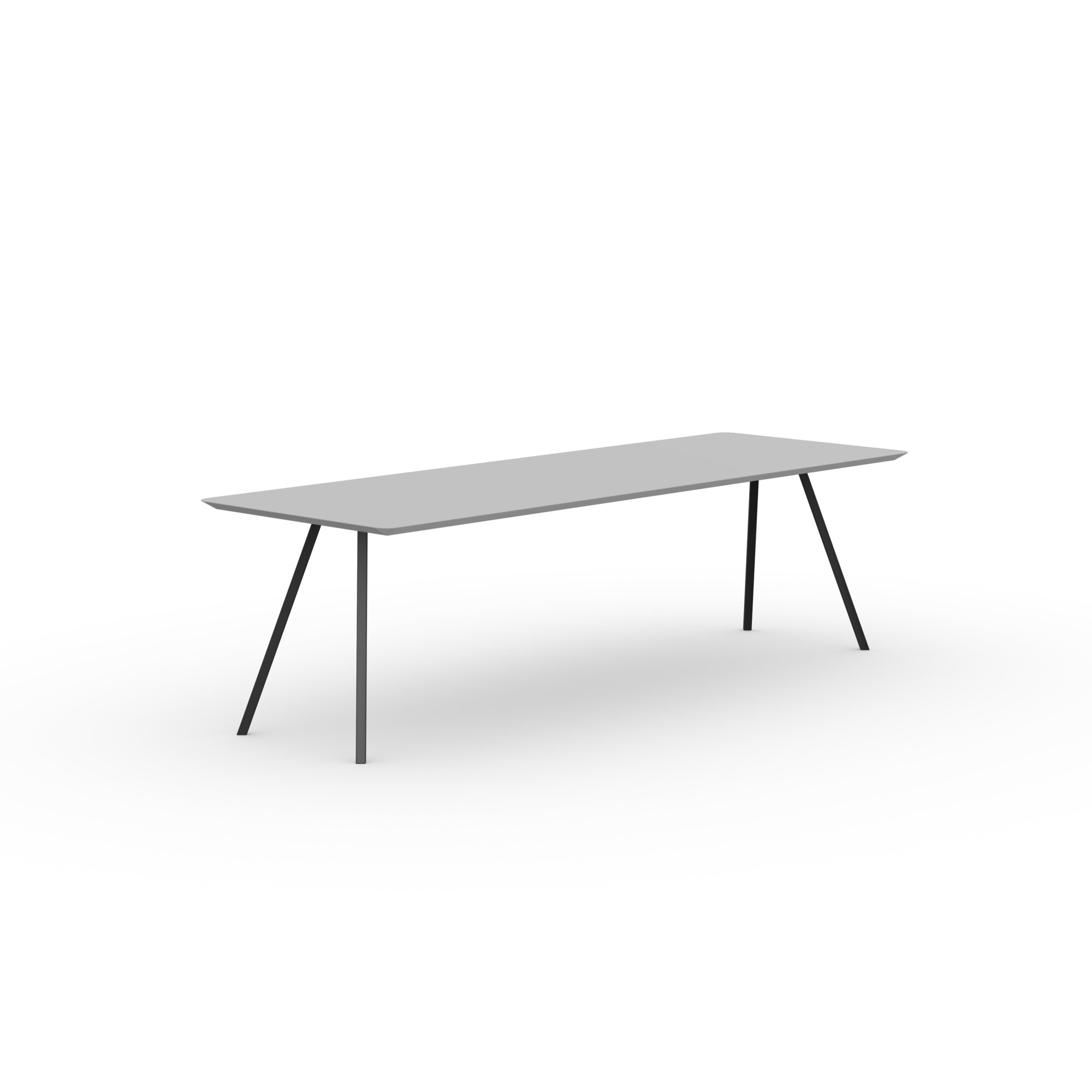 Rectangular Design dining table | Slim Co Steel black powdercoating | HPL Fenix grigio efeso | Studio HENK | 