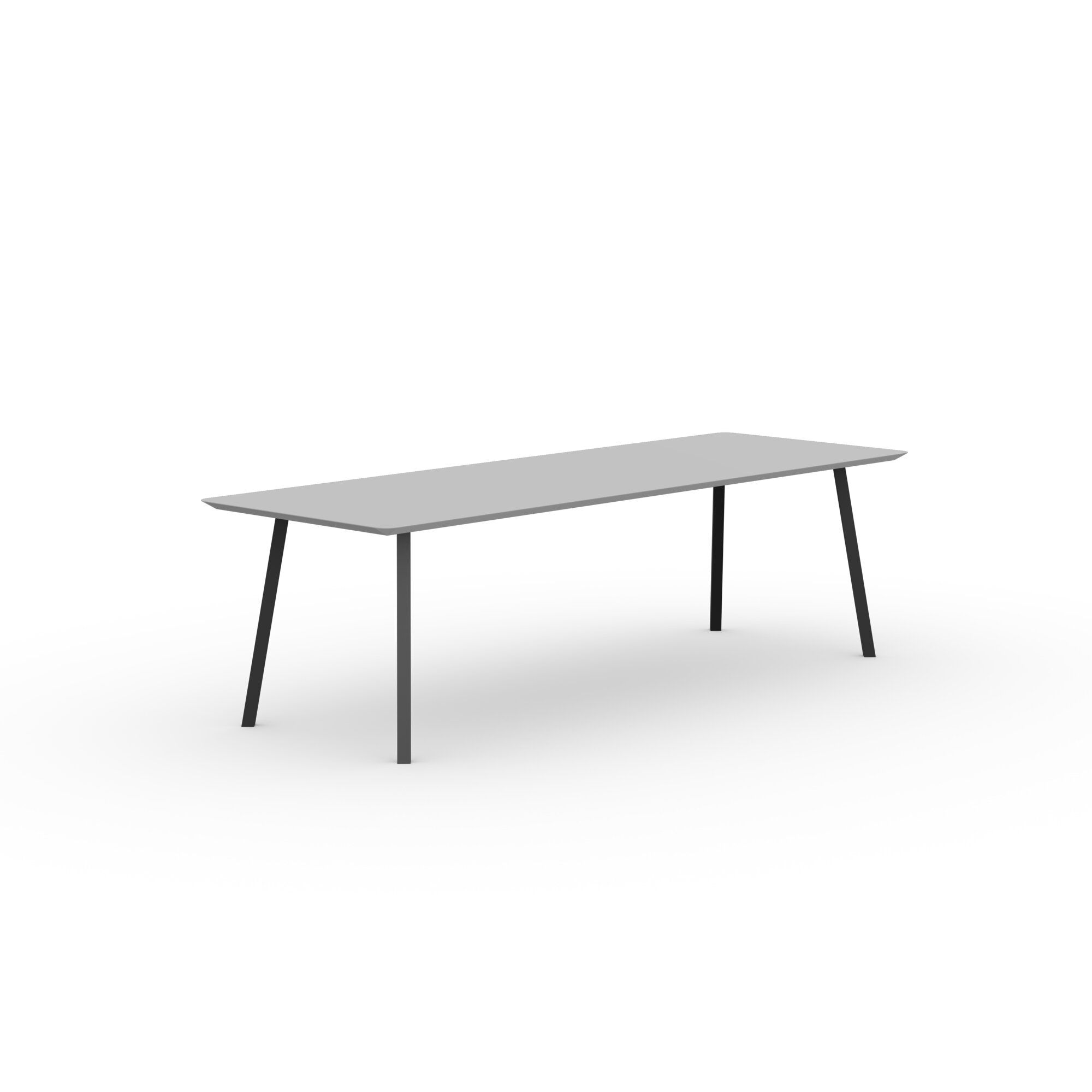Rectangular Design dining table | New Classic Steel black powdercoating | HPL Fenix grigio efeso | Studio HENK| 
