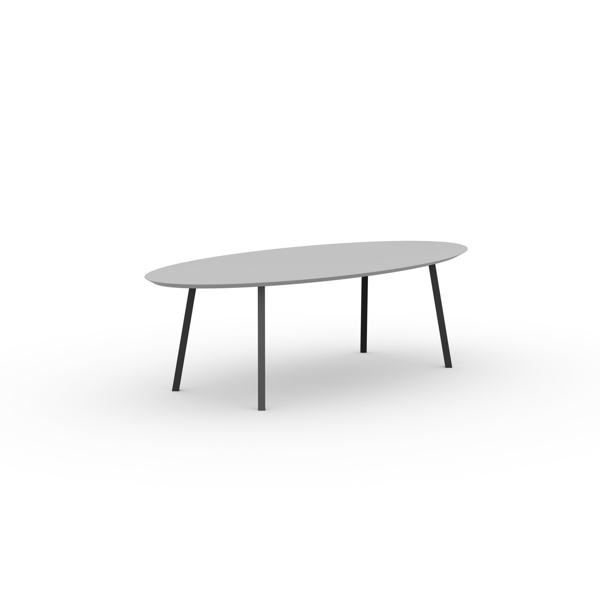 Ovale Design dining table | New Classic Steel black powdercoating | HPL Fenix grigio efeso | Studio HENK| 