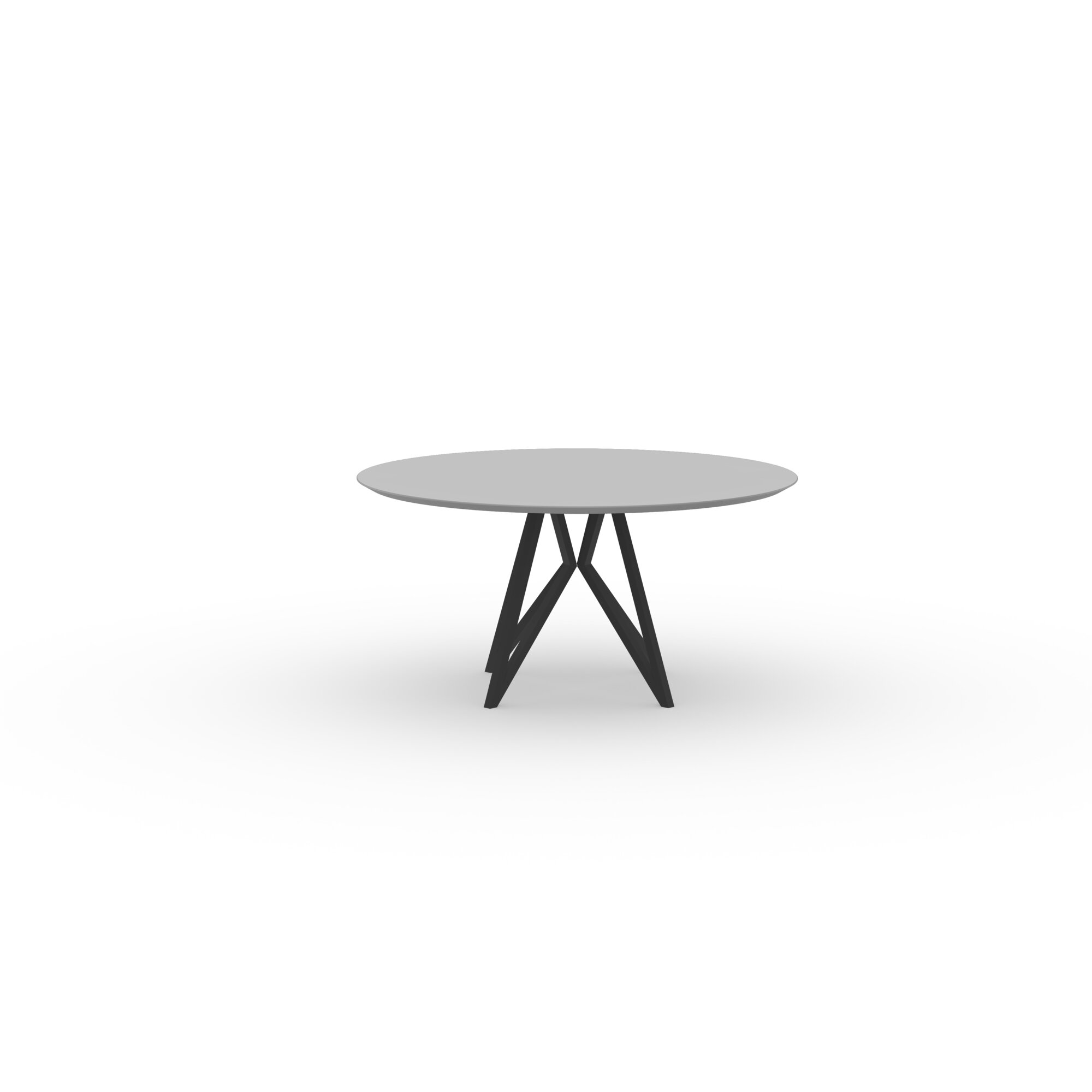 Ronde Design dining table | Butterfly Quadpod Steel black powdercoating | HPL Fenix grigio efeso | Studio HENK| 