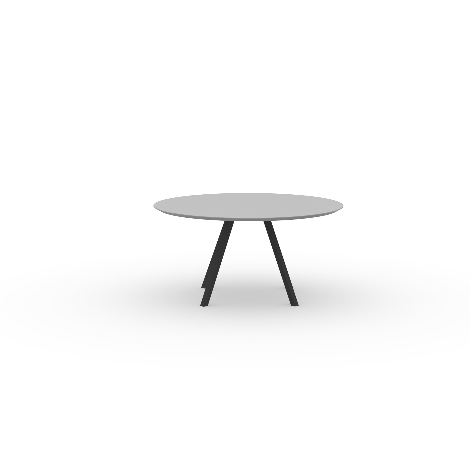 Ronde Design dining table | New Classic Quadpod Steel black powdercoating | HPL Fenix grigio efeso | Studio HENK| 
